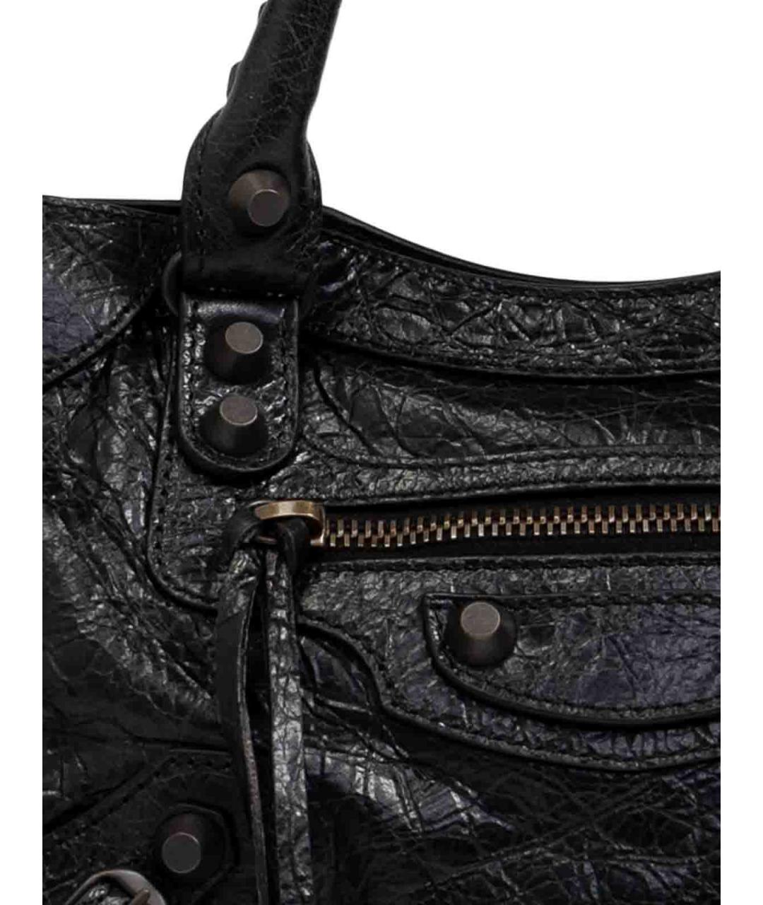 BALENCIAGA Черная кожаная сумка тоут, фото 2