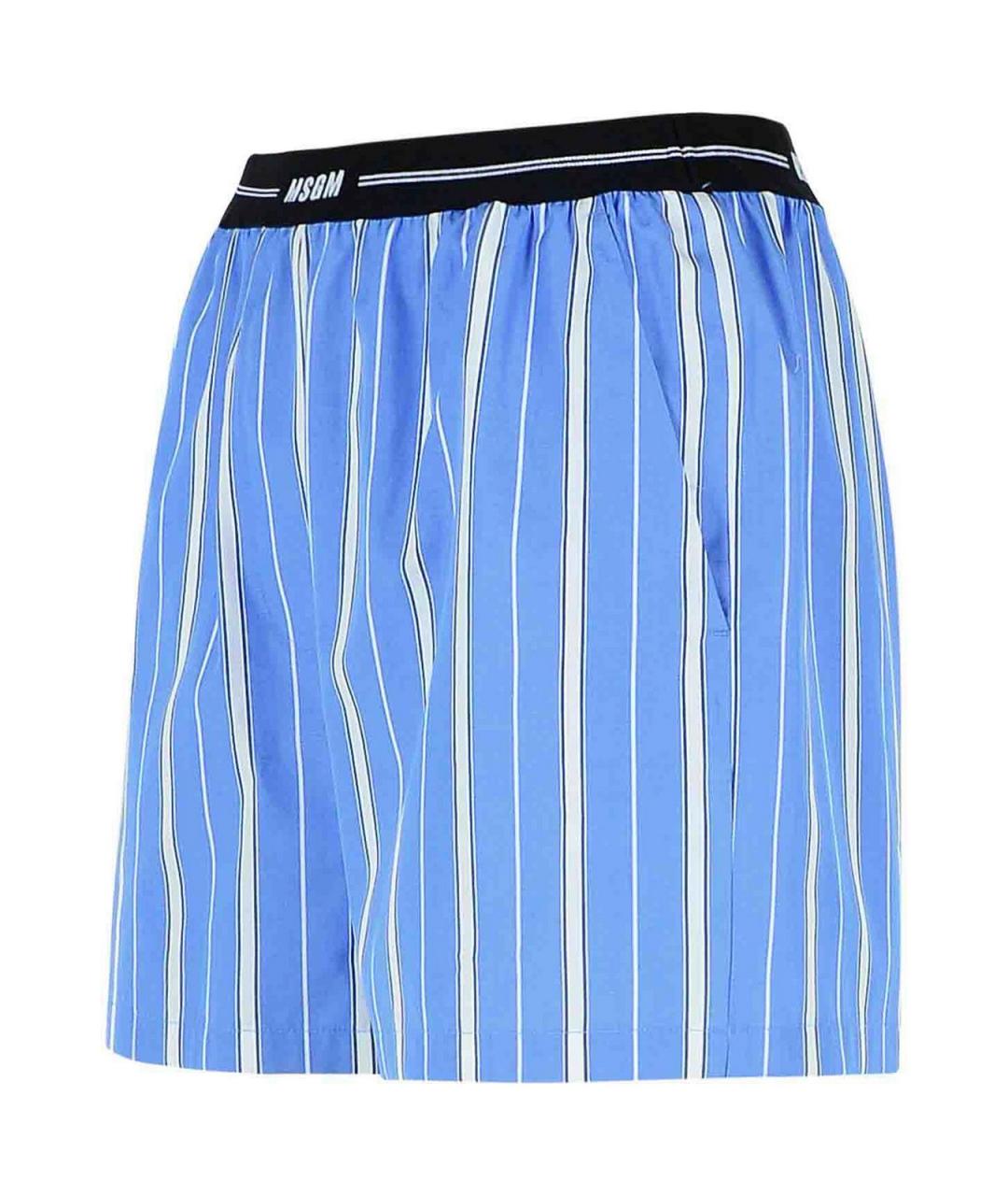 MSGM Синие хлопковые шорты, фото 3