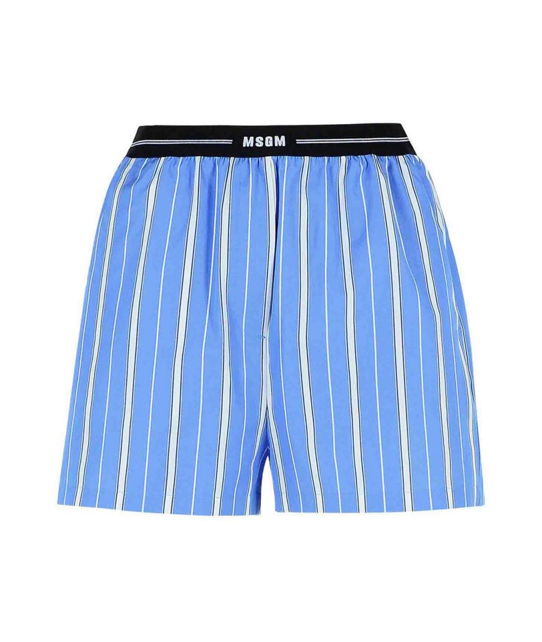 MSGM Синие хлопковые шорты, фото 1