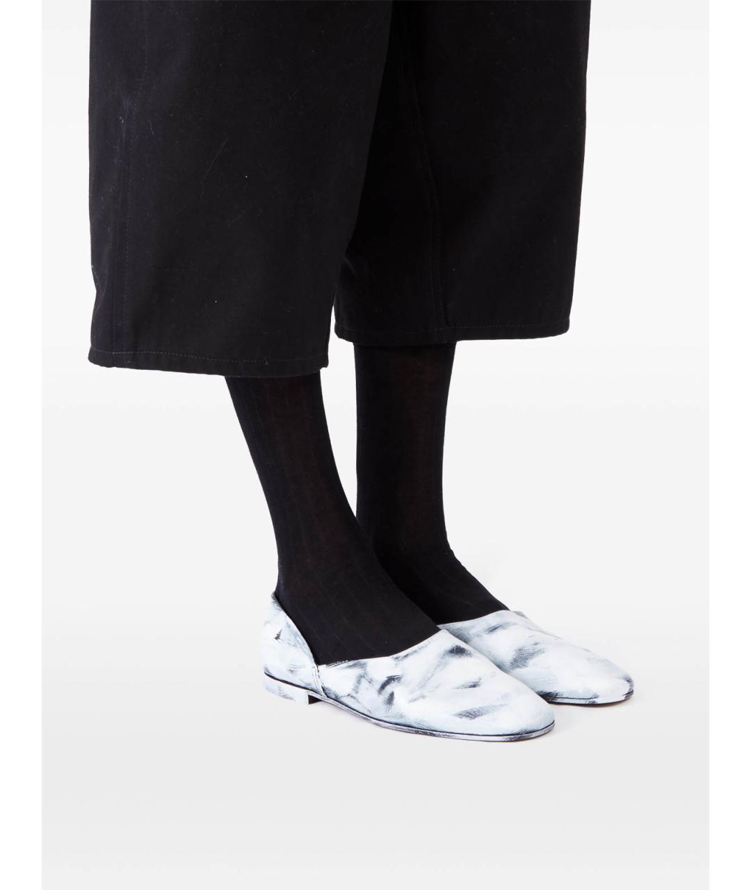 MAISON MARGIELA Белые кожаные лоферы, фото 6