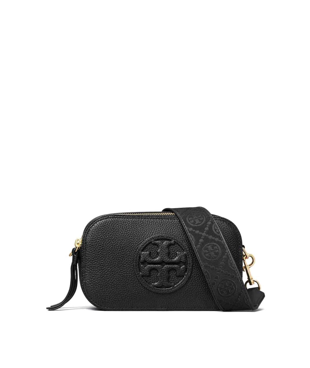 TORY BURCH Черная кожаная сумка через плечо, фото 1
