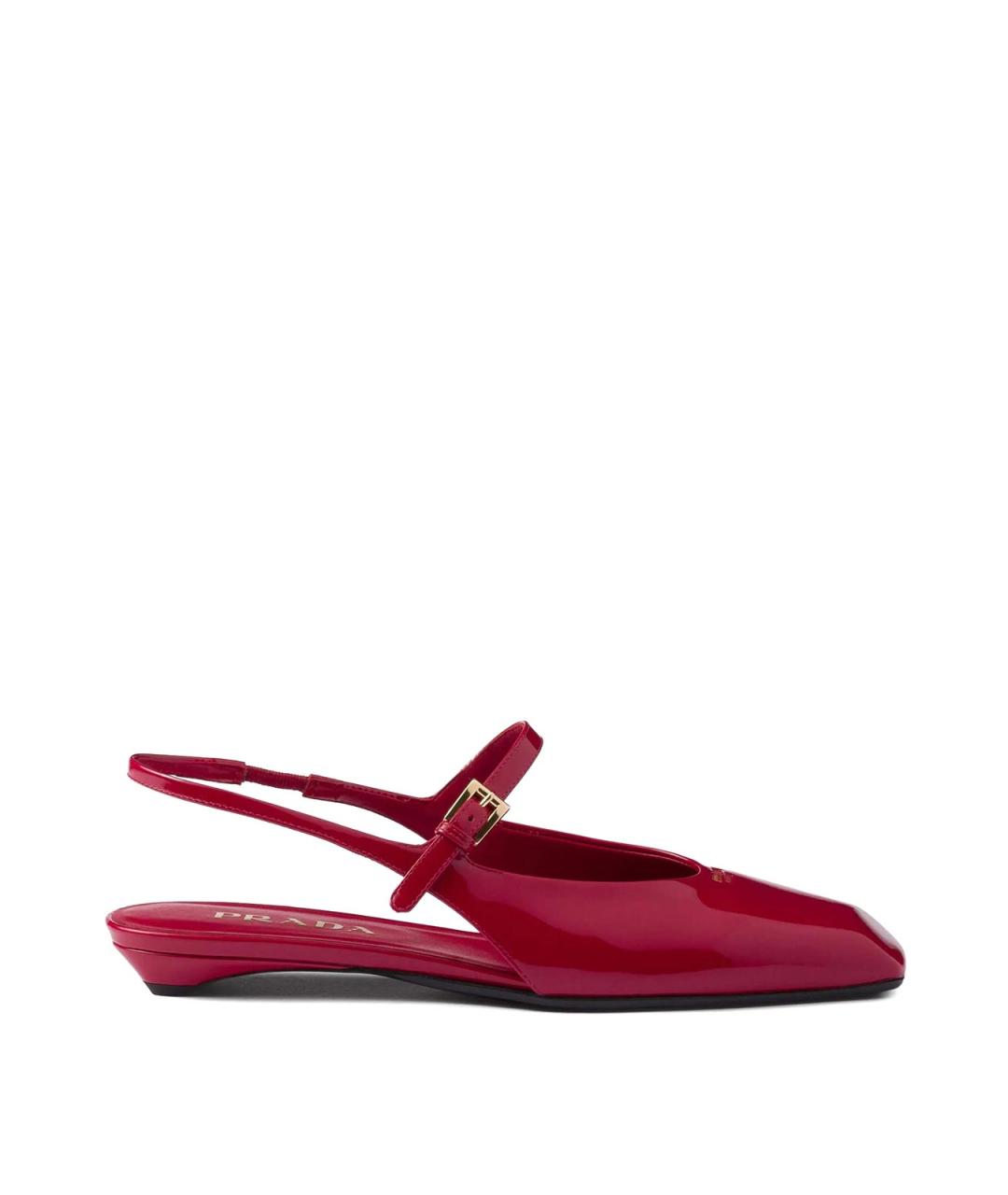 PRADA Красные балетки из лакированной кожи, фото 1