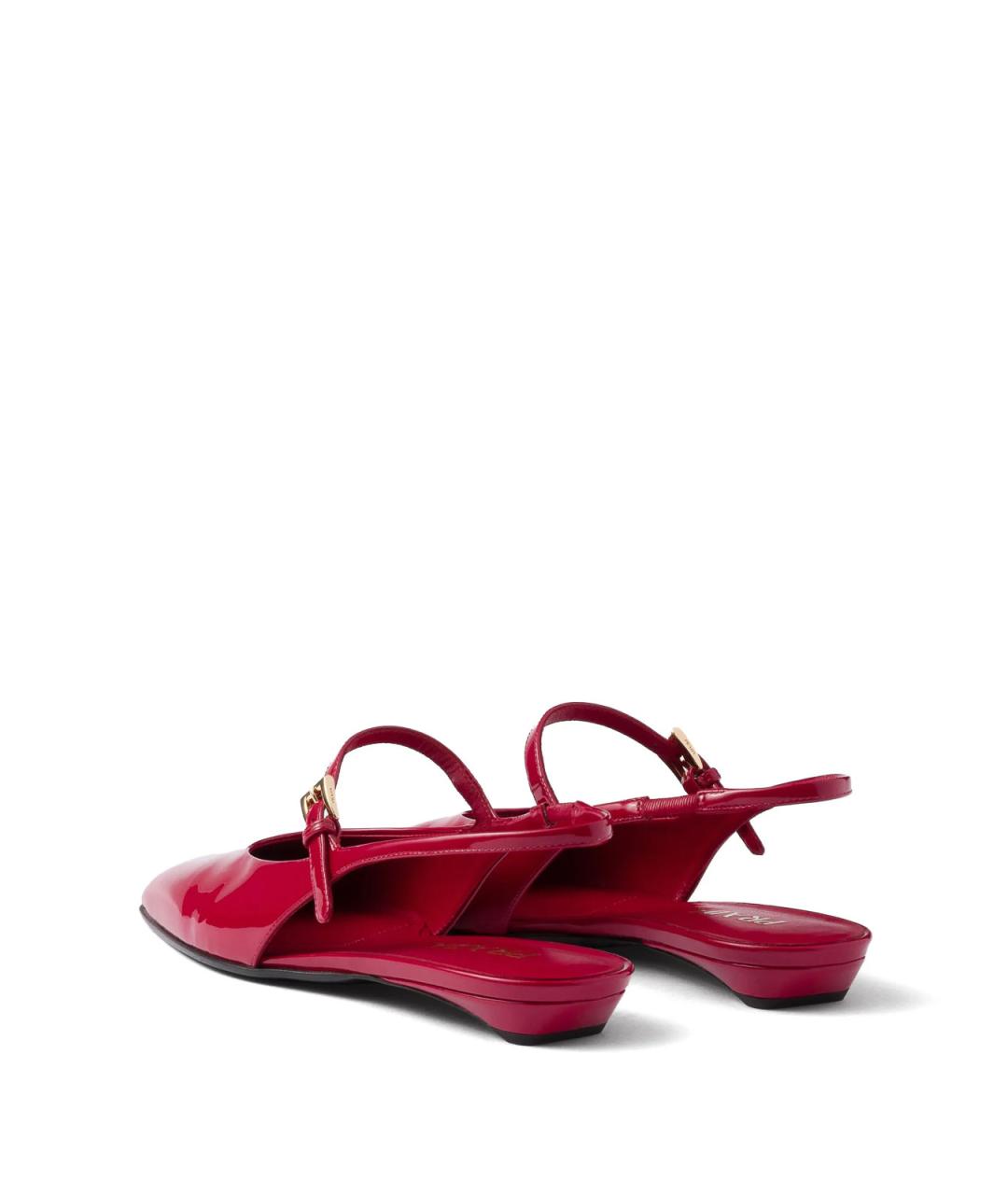 PRADA Красные балетки из лакированной кожи, фото 3