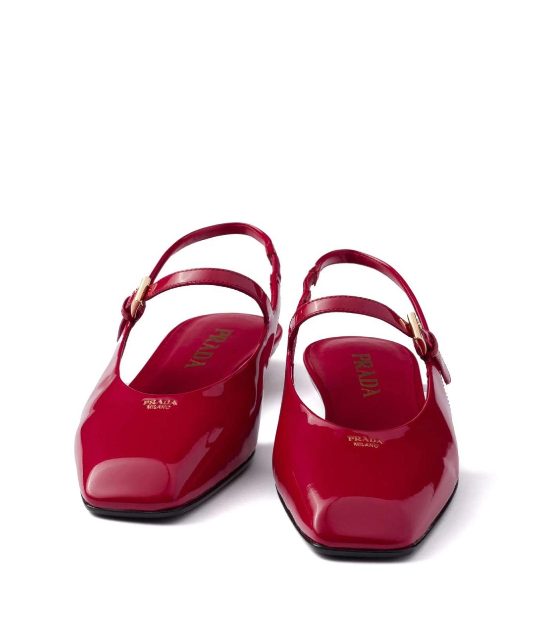 PRADA Красные балетки из лакированной кожи, фото 4