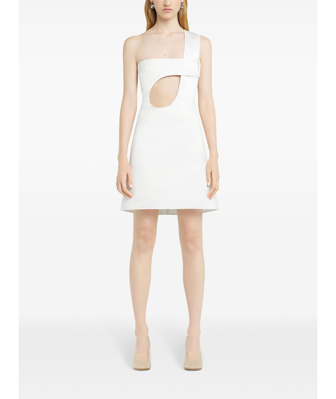 COURREGES Белое полиэстеровое повседневное платье, фото 2