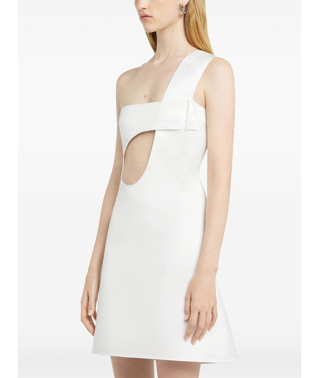 COURREGES Белое полиэстеровое повседневное платье, фото 5