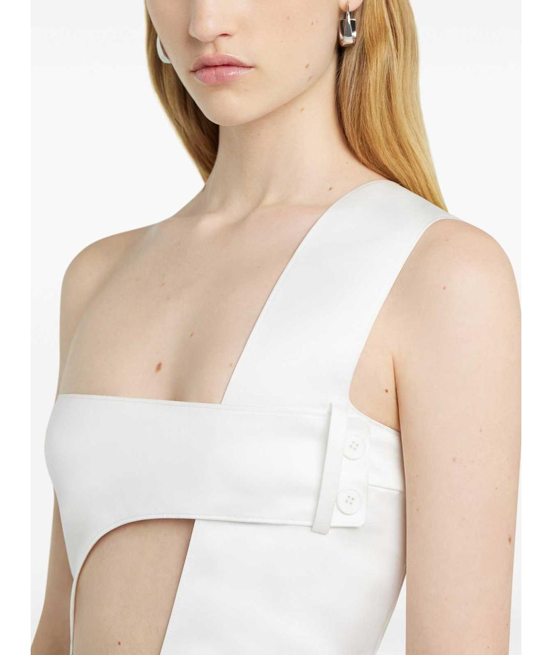 COURREGES Белое полиэстеровое повседневное платье, фото 6