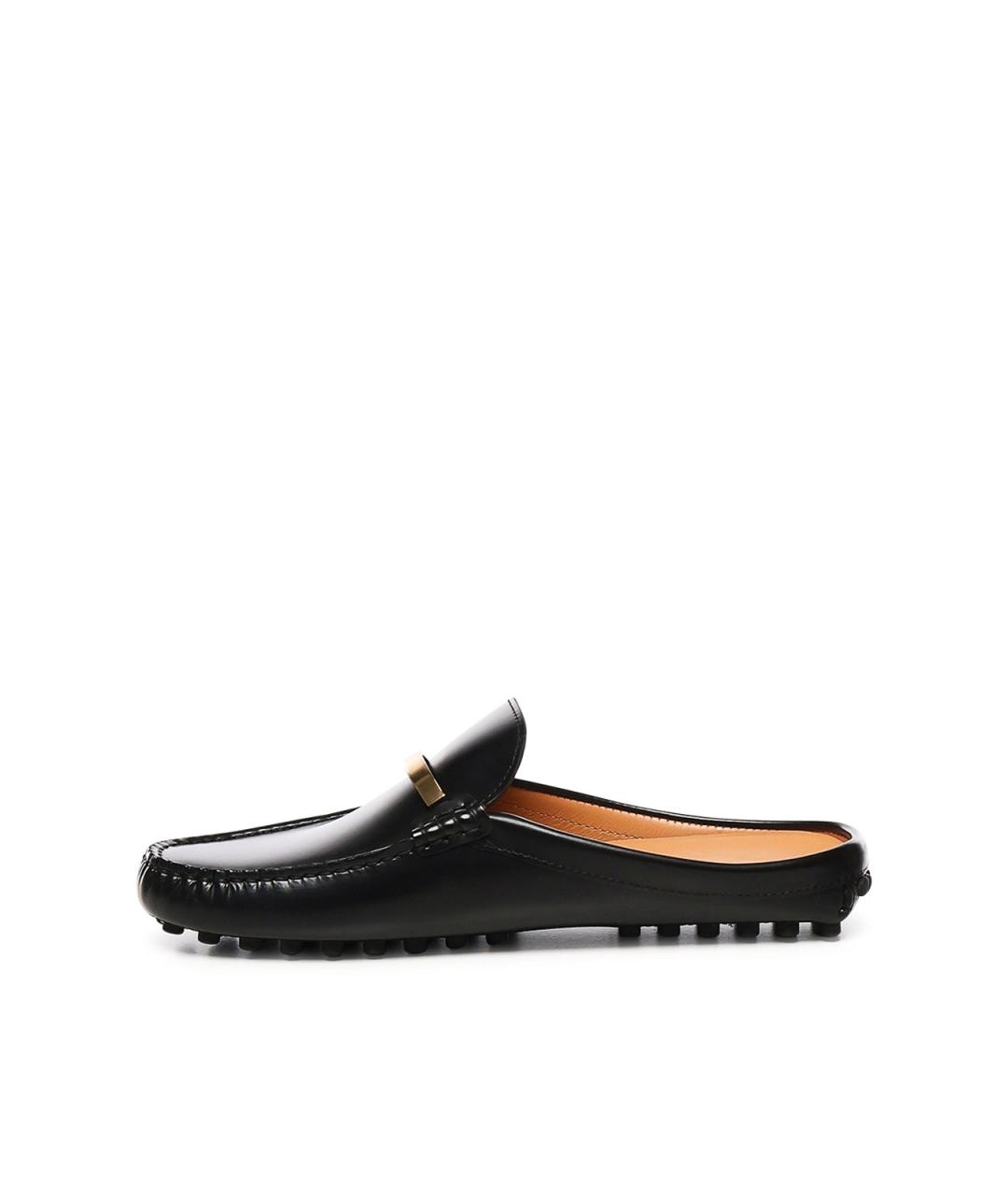 TOD'S Черные кожаные мюли, фото 4