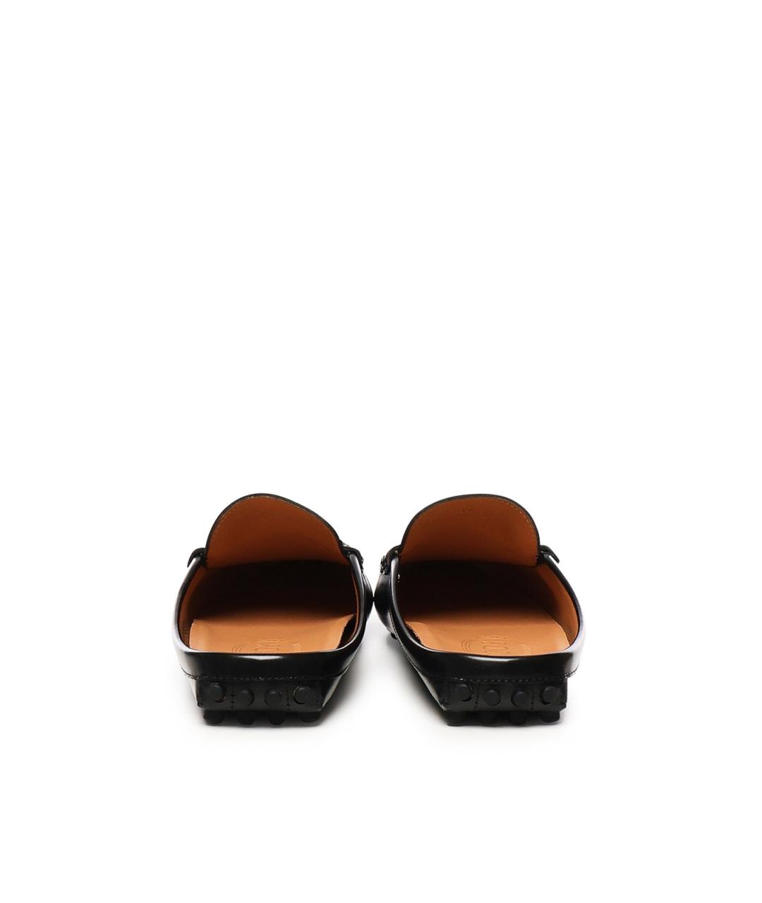 TOD'S Черные кожаные мюли, фото 2