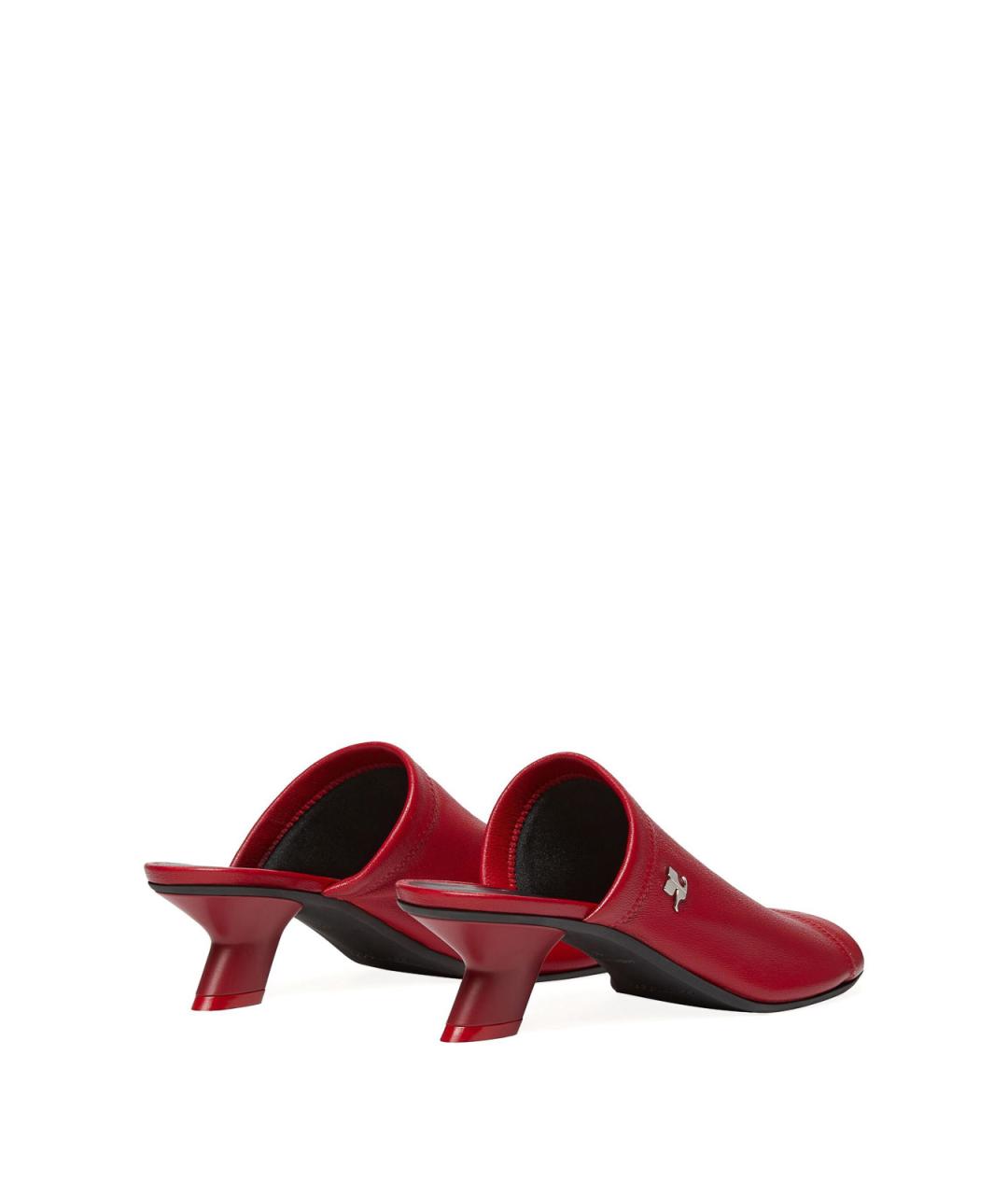 COURREGES Красные кожаные мюли, фото 3