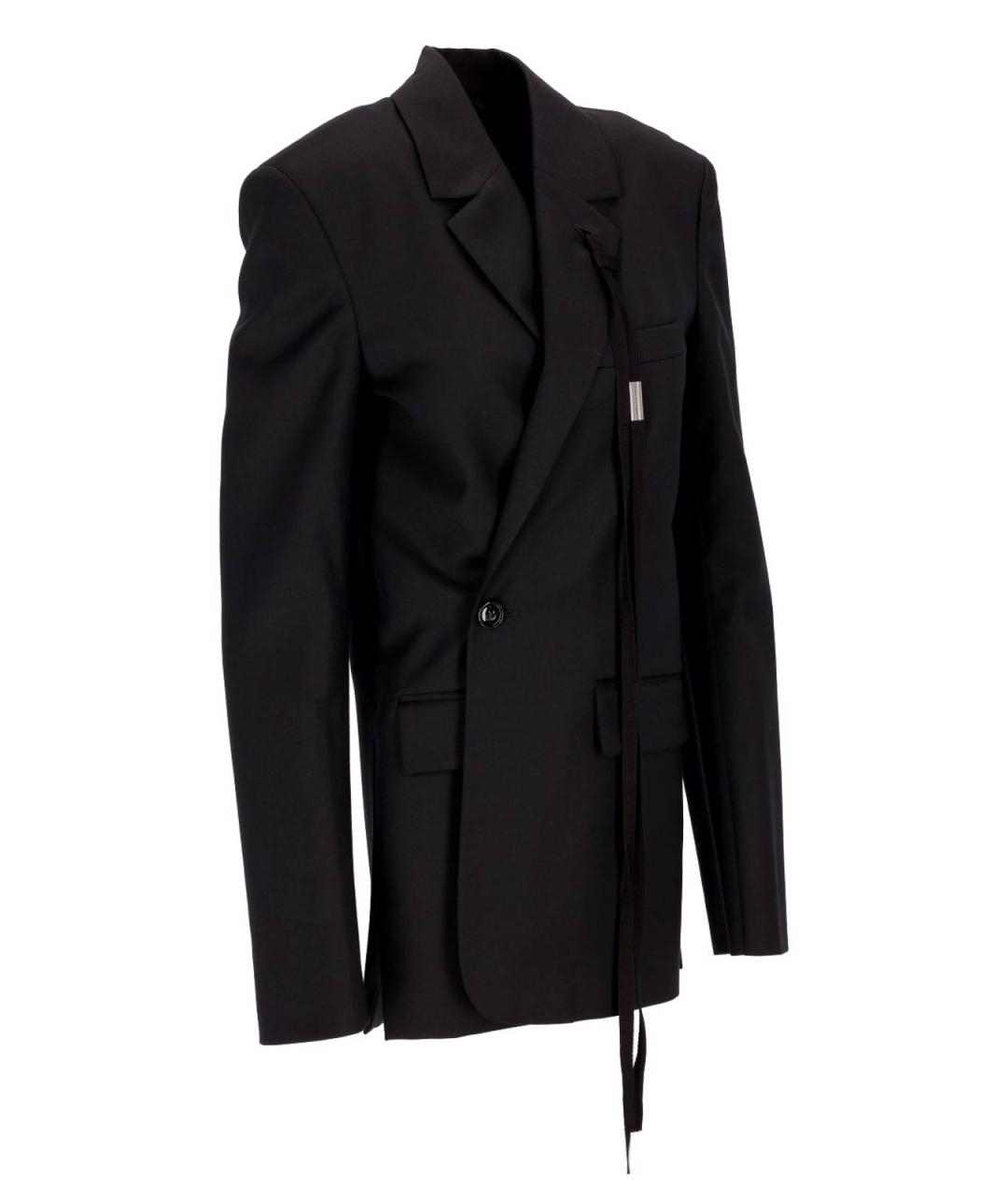 ANN DEMEULEMEESTER Черная шерстяная куртка, фото 3