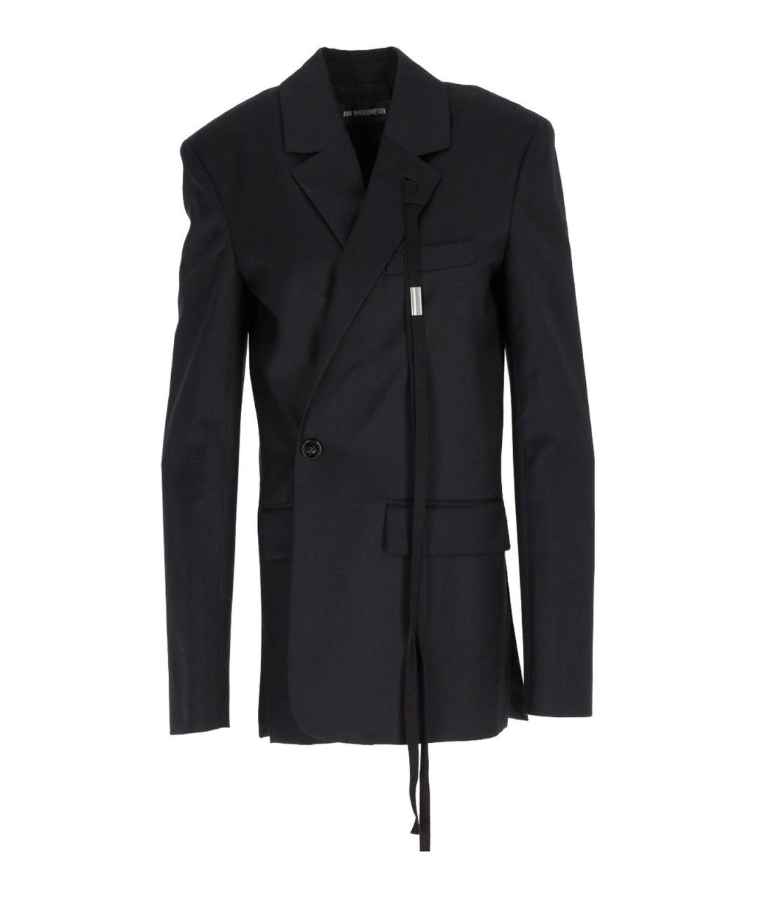 ANN DEMEULEMEESTER Черная шерстяная куртка, фото 1