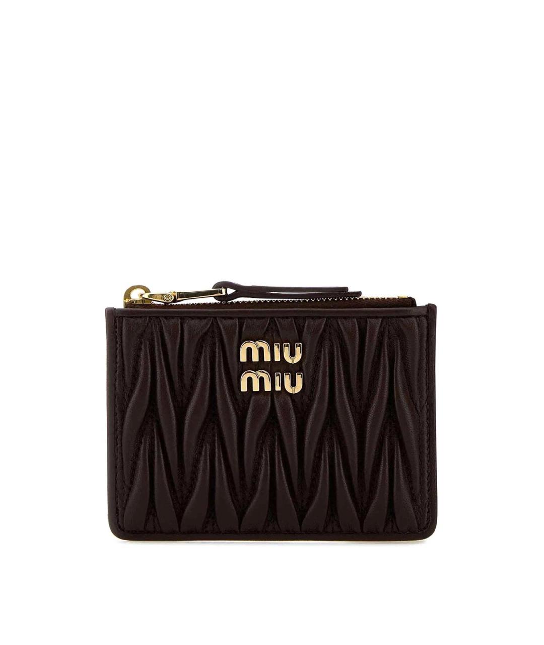 MIU MIU Коричневый кожаный кошелек, фото 1