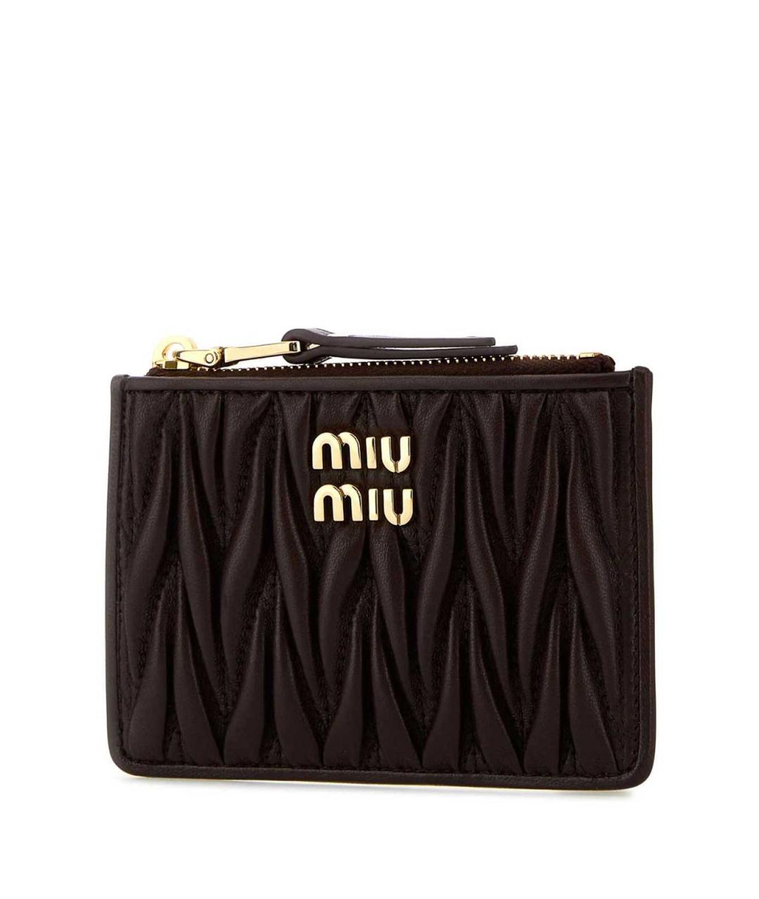 MIU MIU Коричневый кожаный кошелек, фото 3