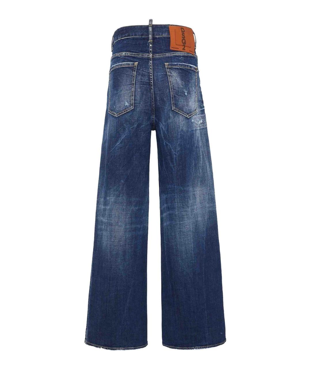 DSQUARED2 Синие хлопковые джинсы клеш, фото 2