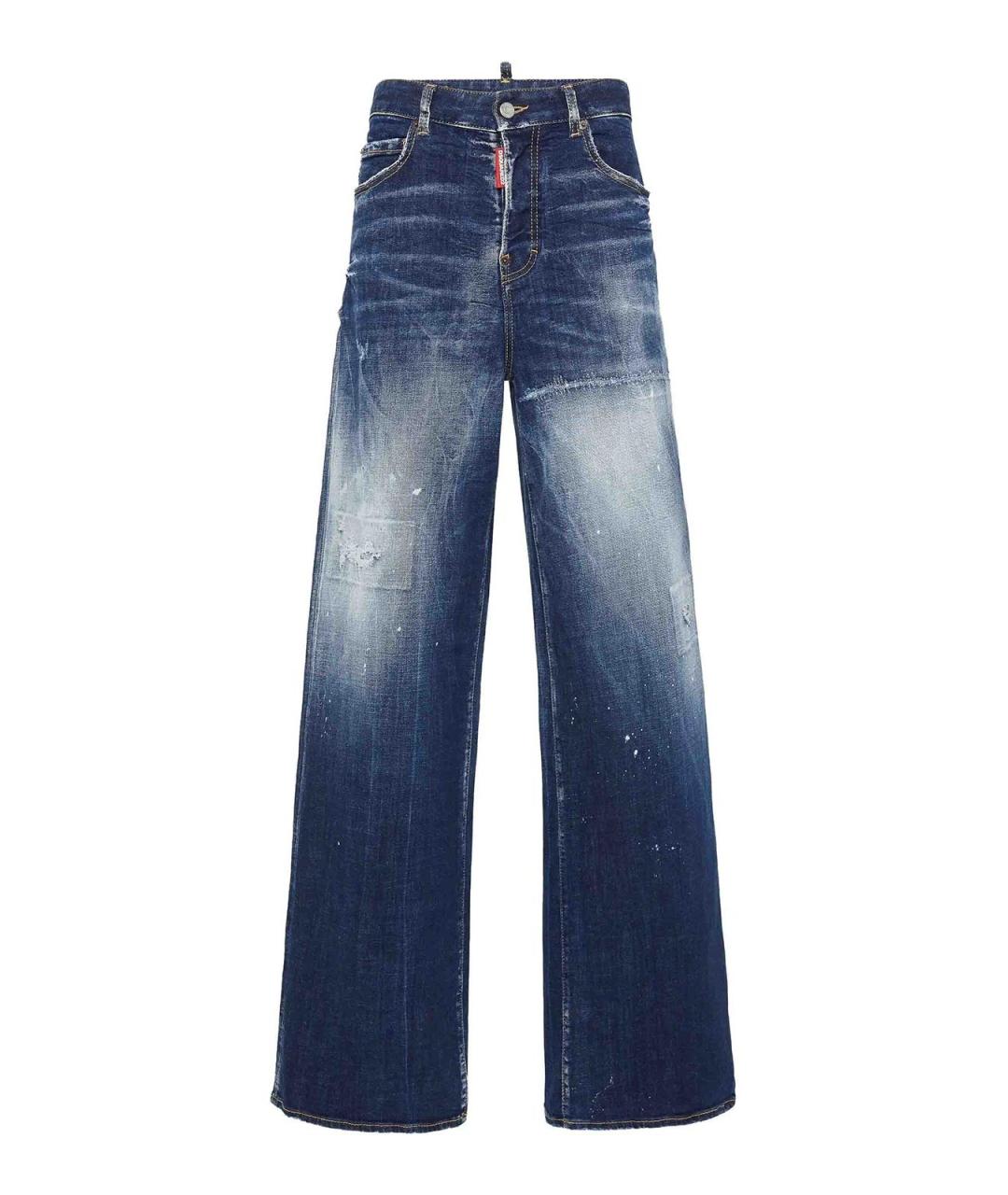 DSQUARED2 Синие хлопковые джинсы клеш, фото 1