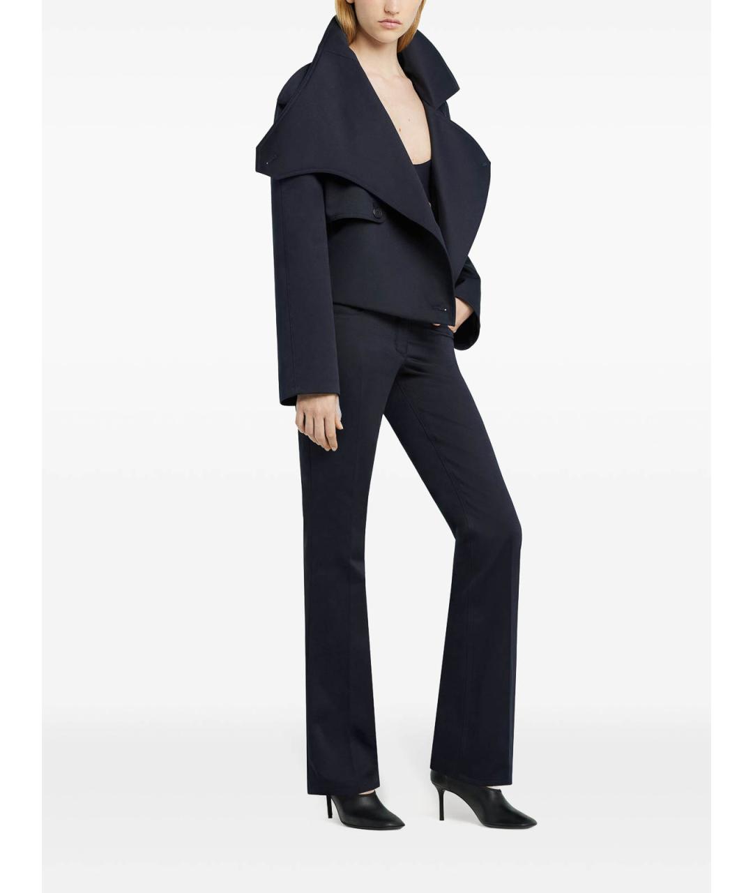 COURREGES Синие полиэстеровые брюки широкие, фото 3