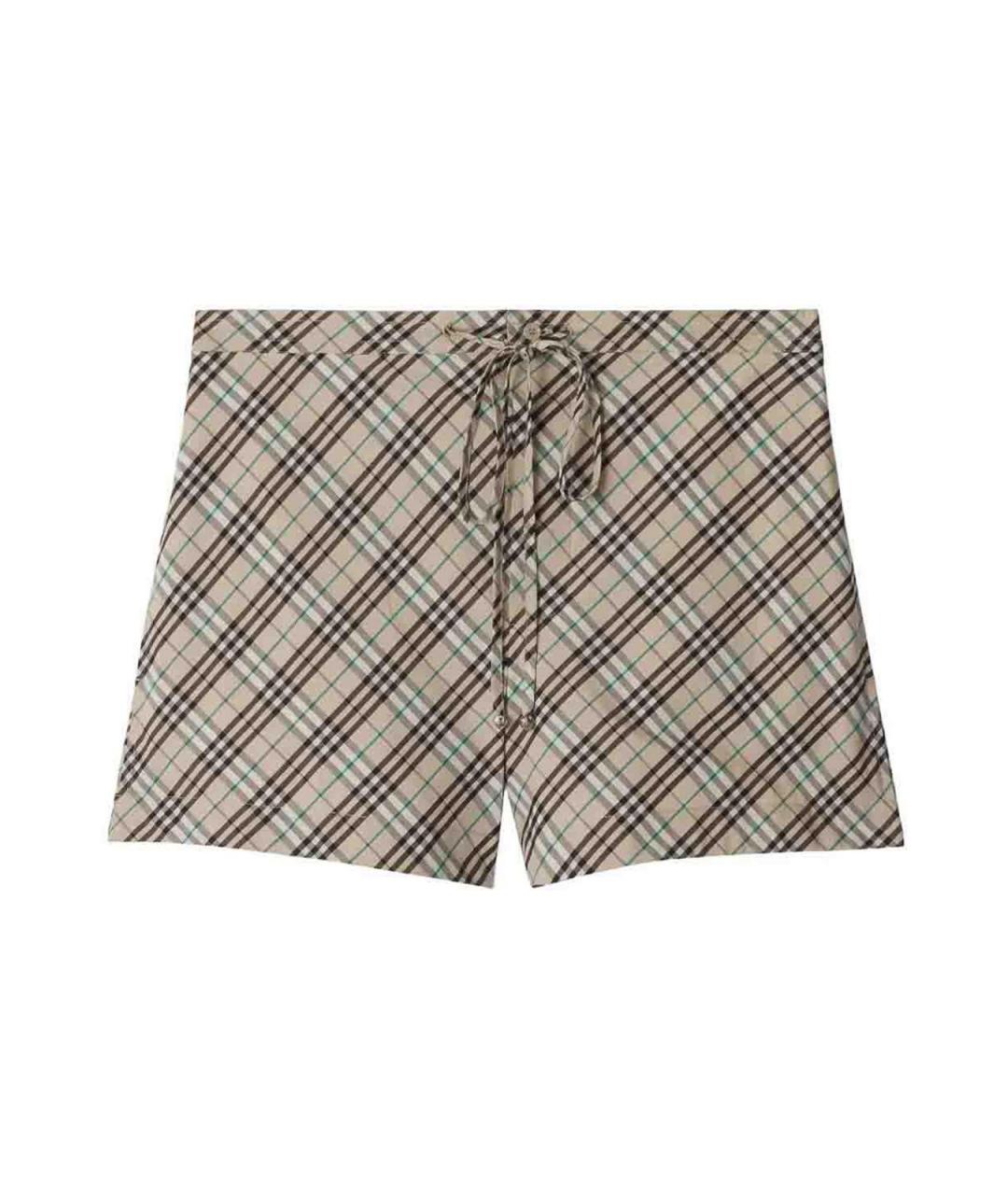 BURBERRY Бежевые хлопковые шорты, фото 1