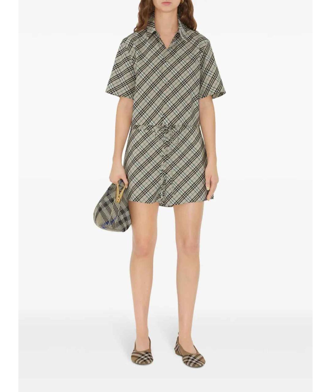 BURBERRY Бежевые хлопковые шорты, фото 2