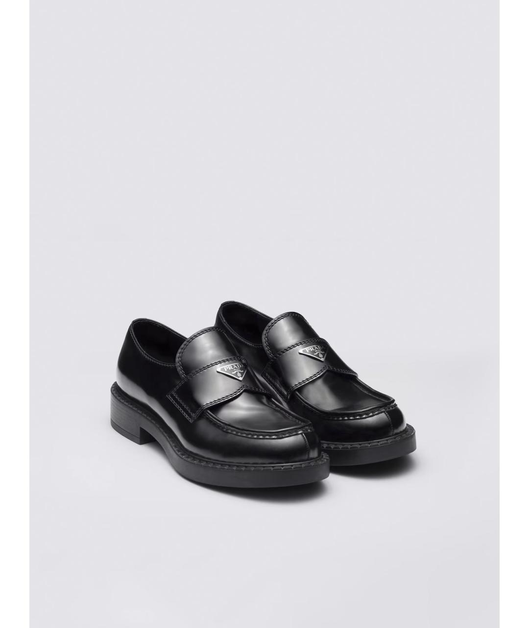 PRADA Черные кожаные лоферы, фото 6