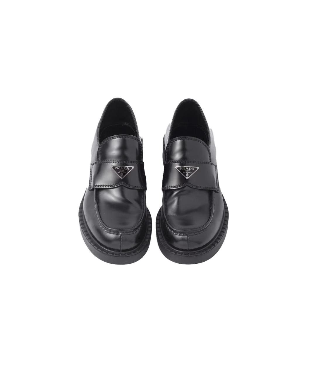 PRADA Черные кожаные лоферы, фото 3
