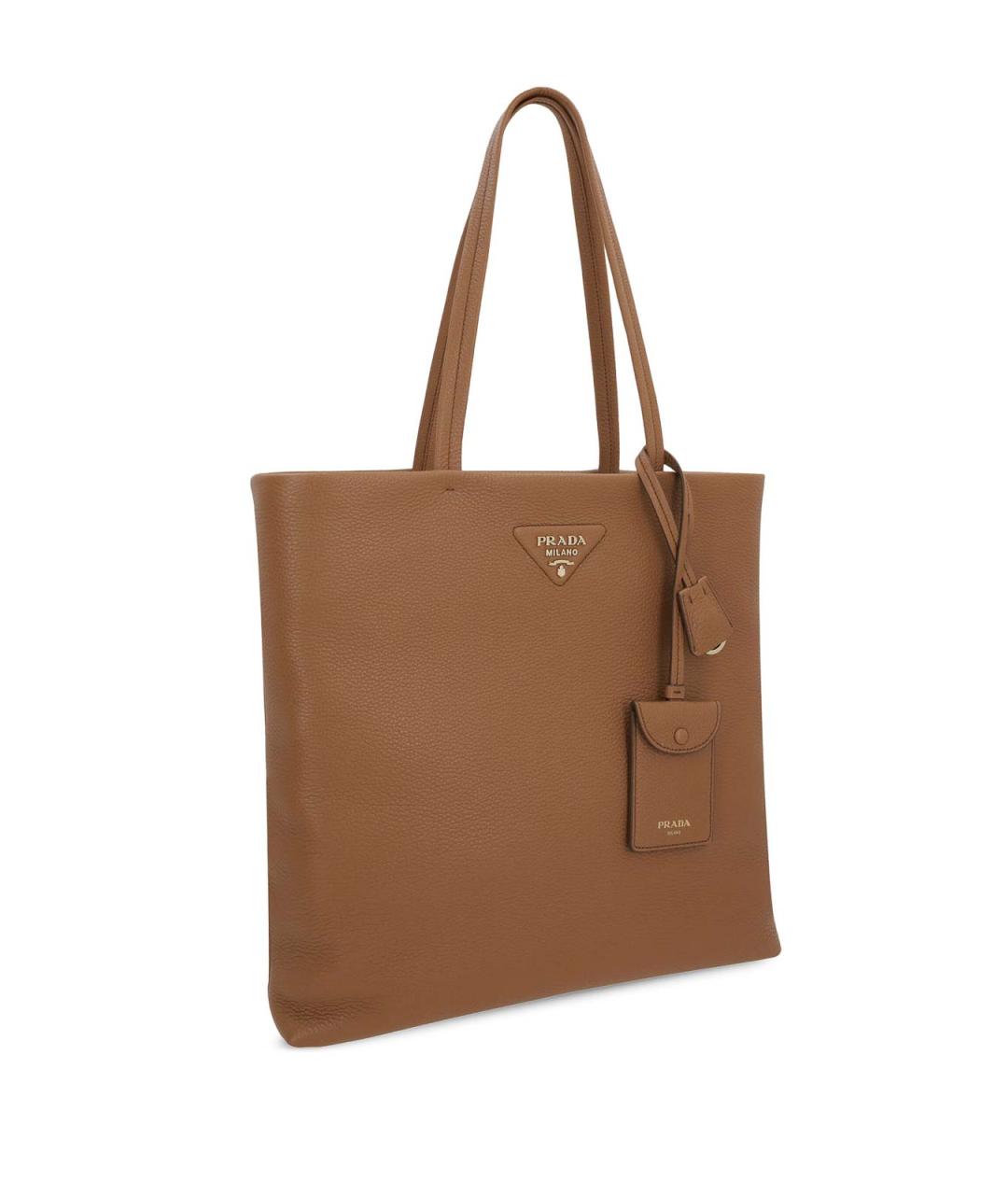 PRADA Бежевая кожаная сумка тоут, фото 3