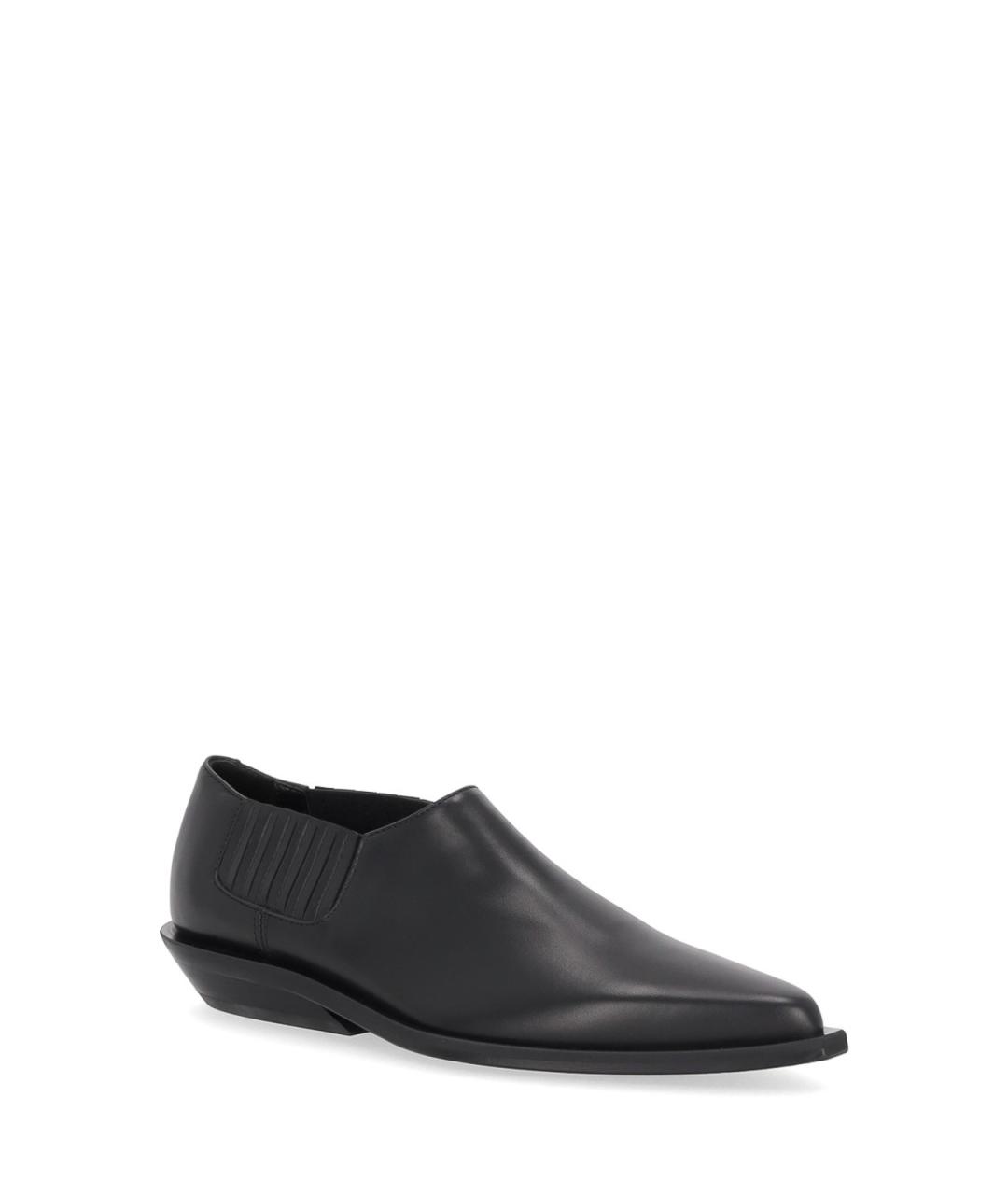 ANN DEMEULEMEESTER Черные кожаные лоферы, фото 2