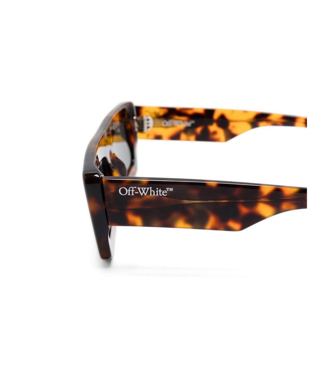 OFF-WHITE Коричневые пластиковые солнцезащитные очки, фото 3