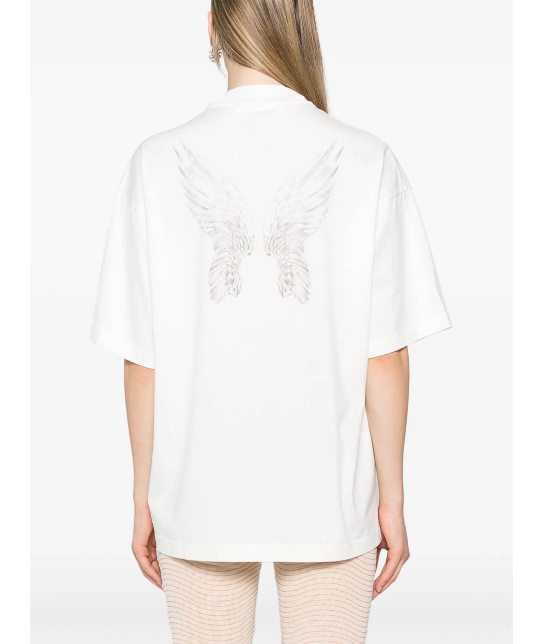PALM ANGELS Белая хлопковая футболка, фото 4