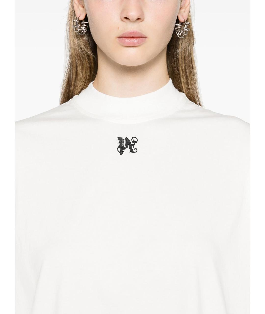 PALM ANGELS Белая хлопковая футболка, фото 5
