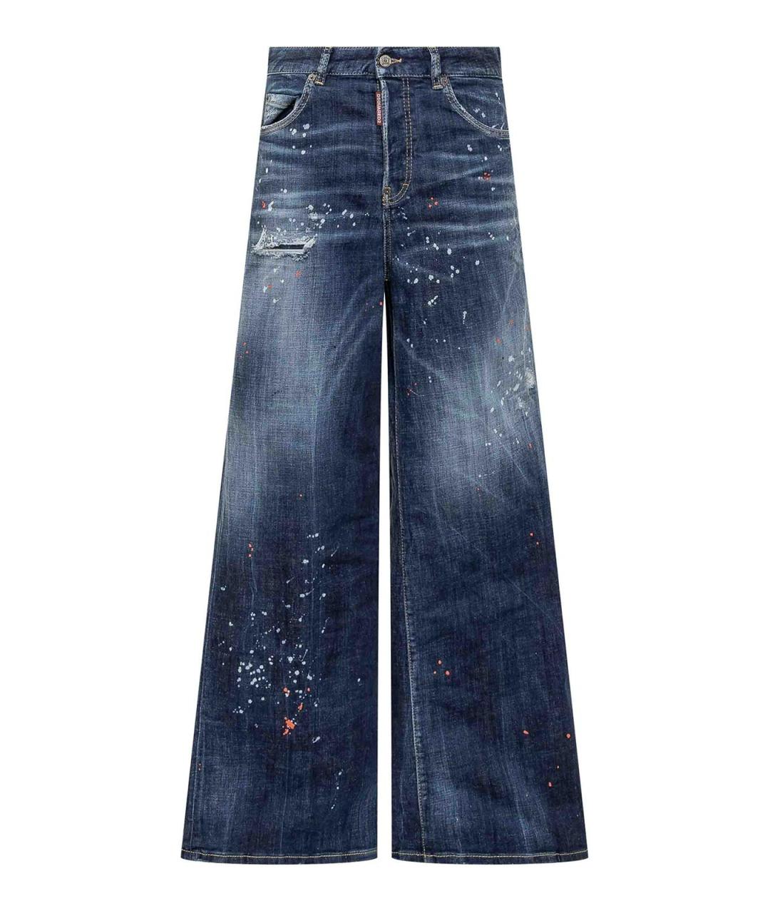 DSQUARED2 Синие хлопковые джинсы клеш, фото 1