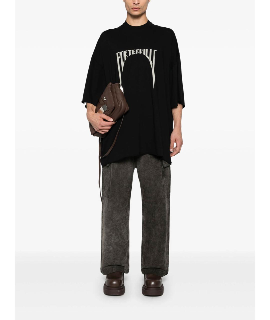 RICK OWENS Серые хлопковые повседневные брюки, фото 2