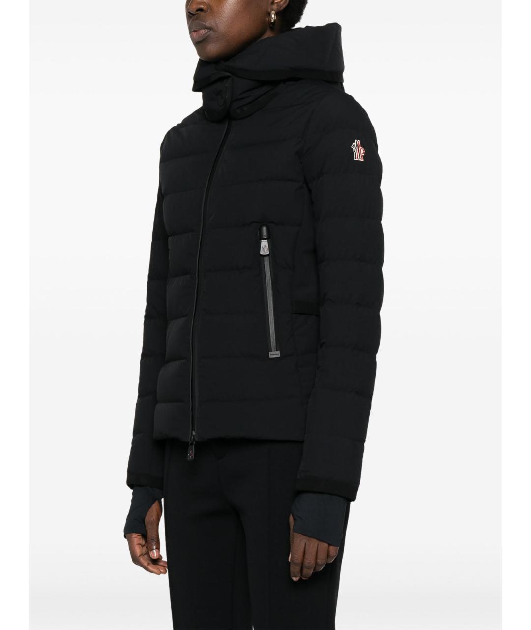 MONCLER Черный полиамидовый пуховик, фото 3