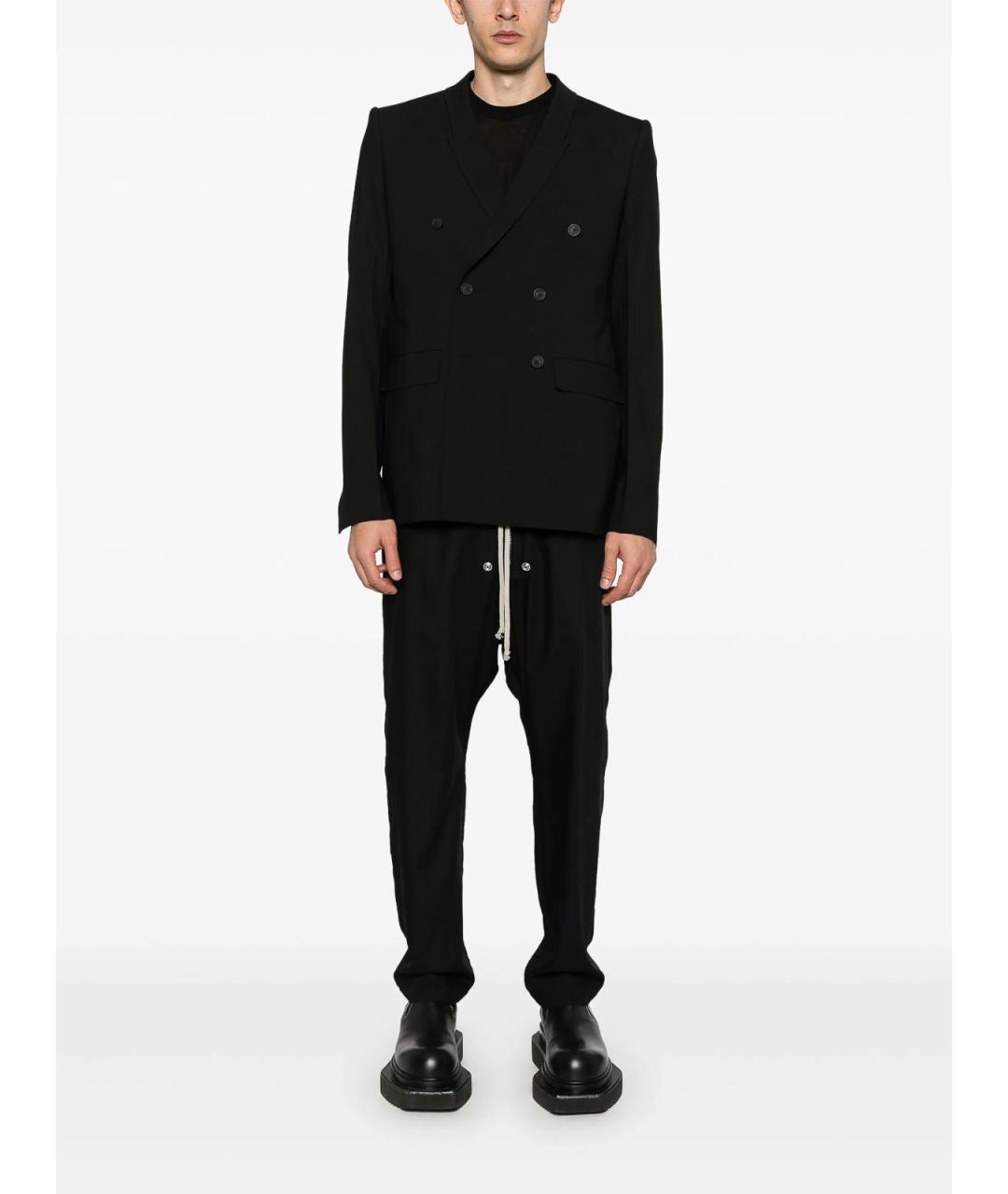 RICK OWENS Черный шерстяной пиджак, фото 2