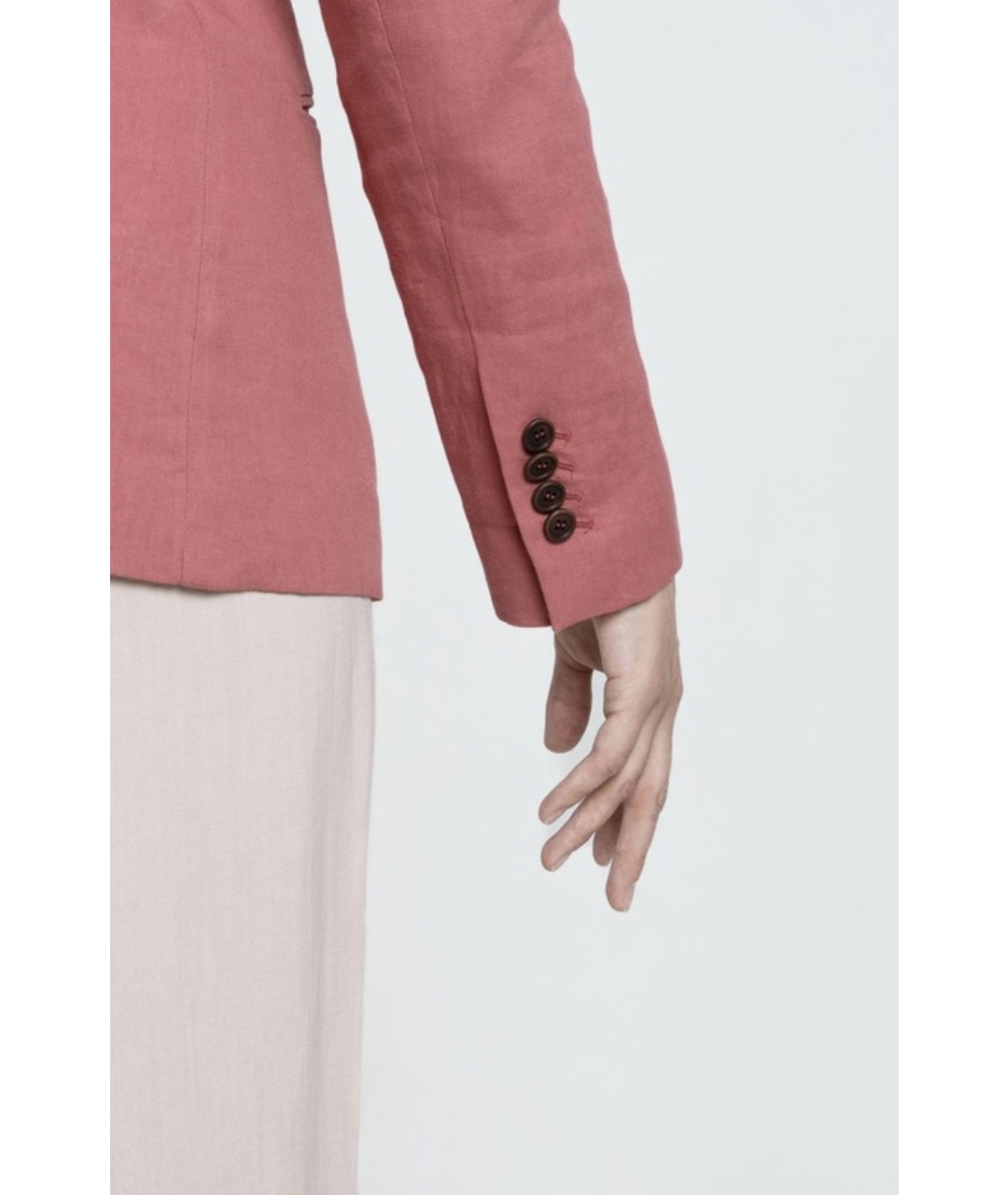 BRUNELLO CUCINELLI Розовый льняной жакет/пиджак, фото 4