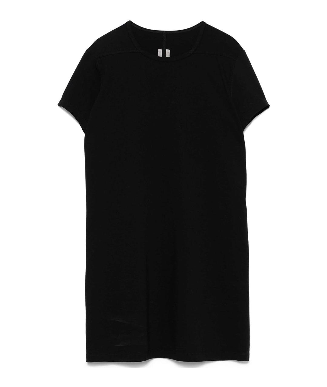 RICK OWENS Черная хлопковая футболка, фото 1