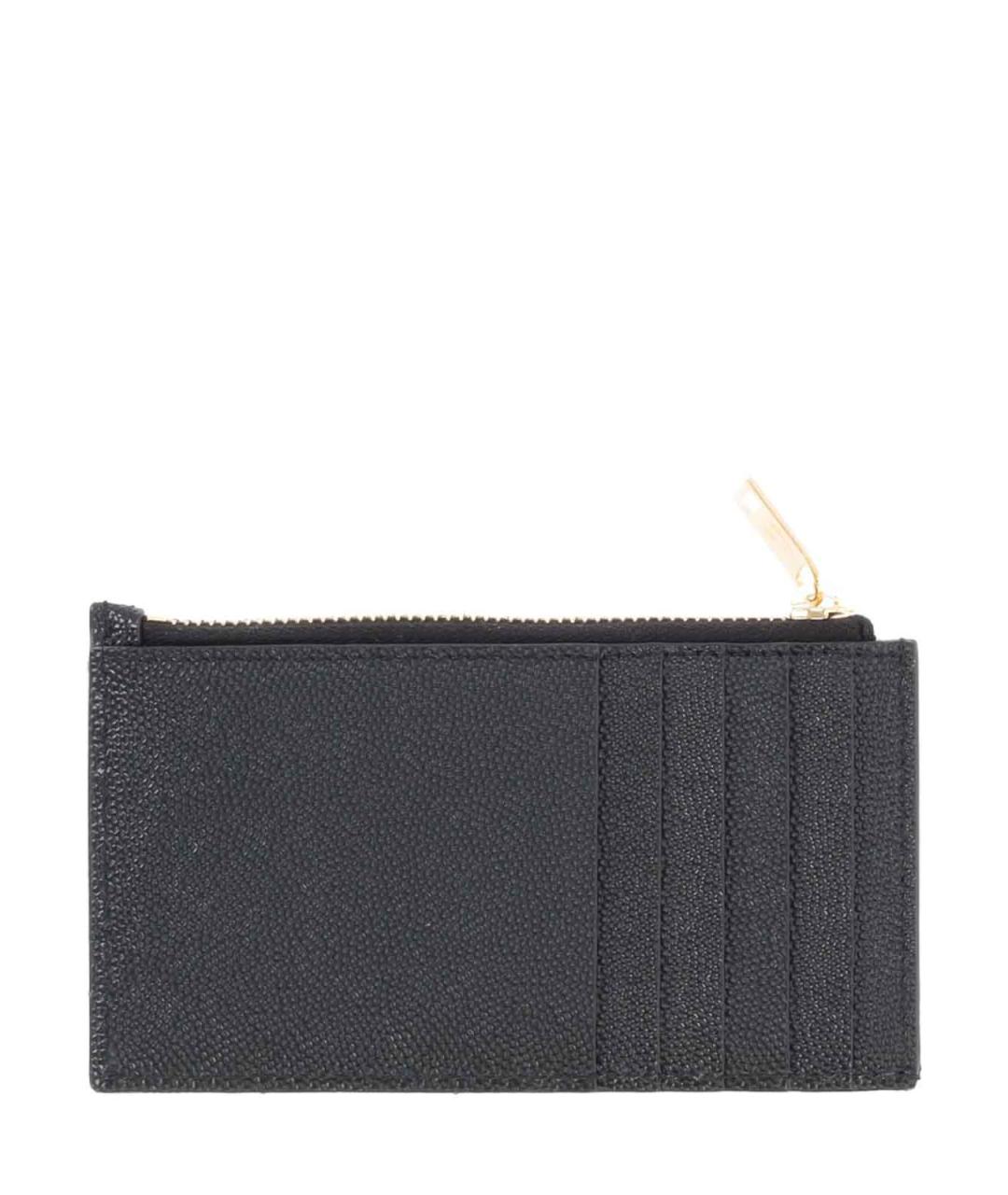 SAINT LAURENT Черный кожаный кошелек, фото 2
