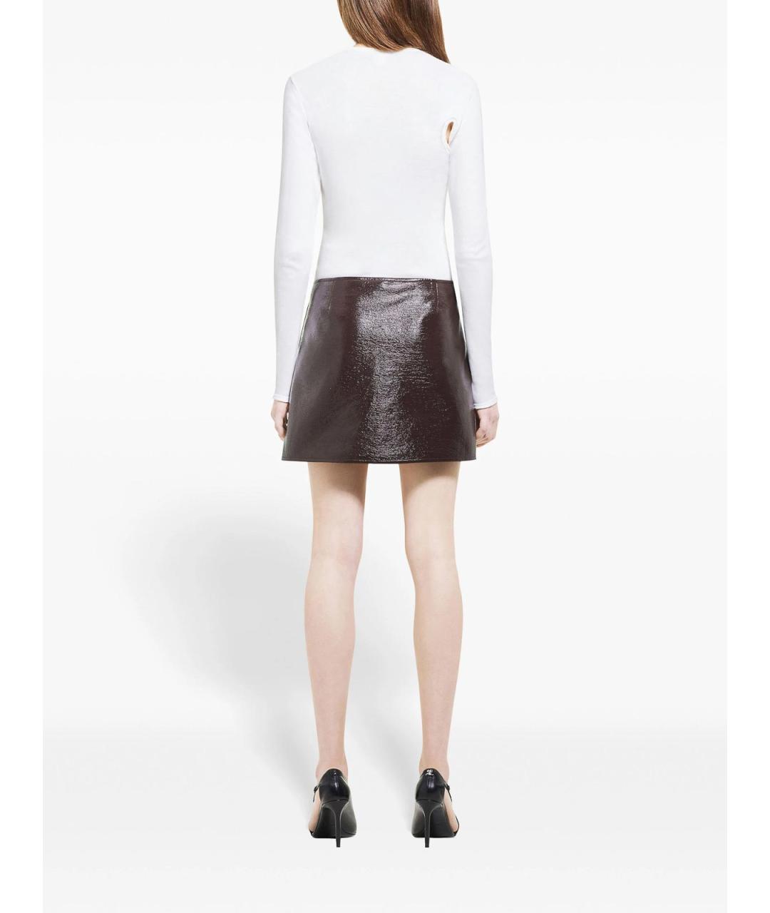 COURREGES Коричневая юбка мини, фото 4