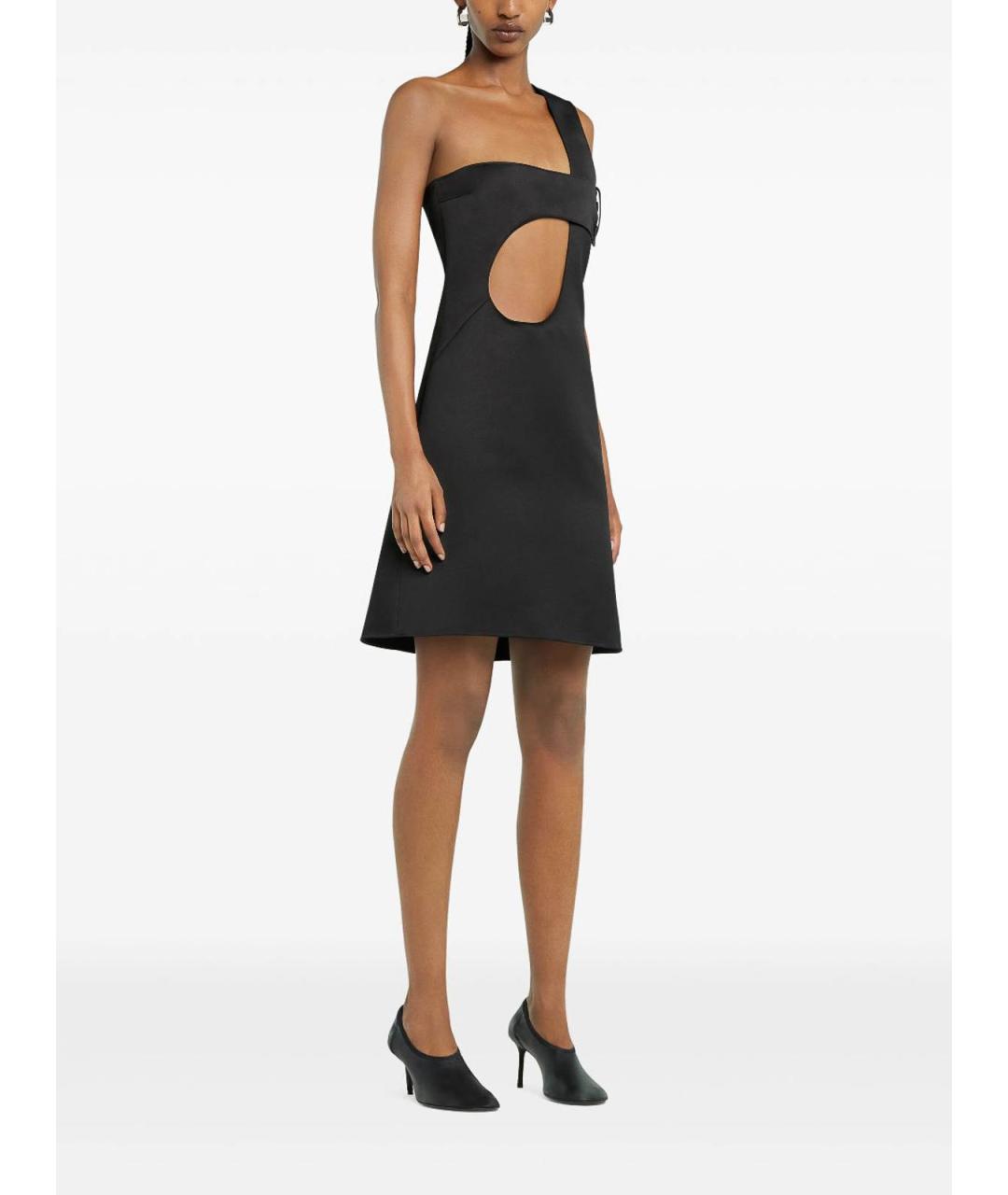 COURREGES Черное полиэстеровое повседневное платье, фото 3