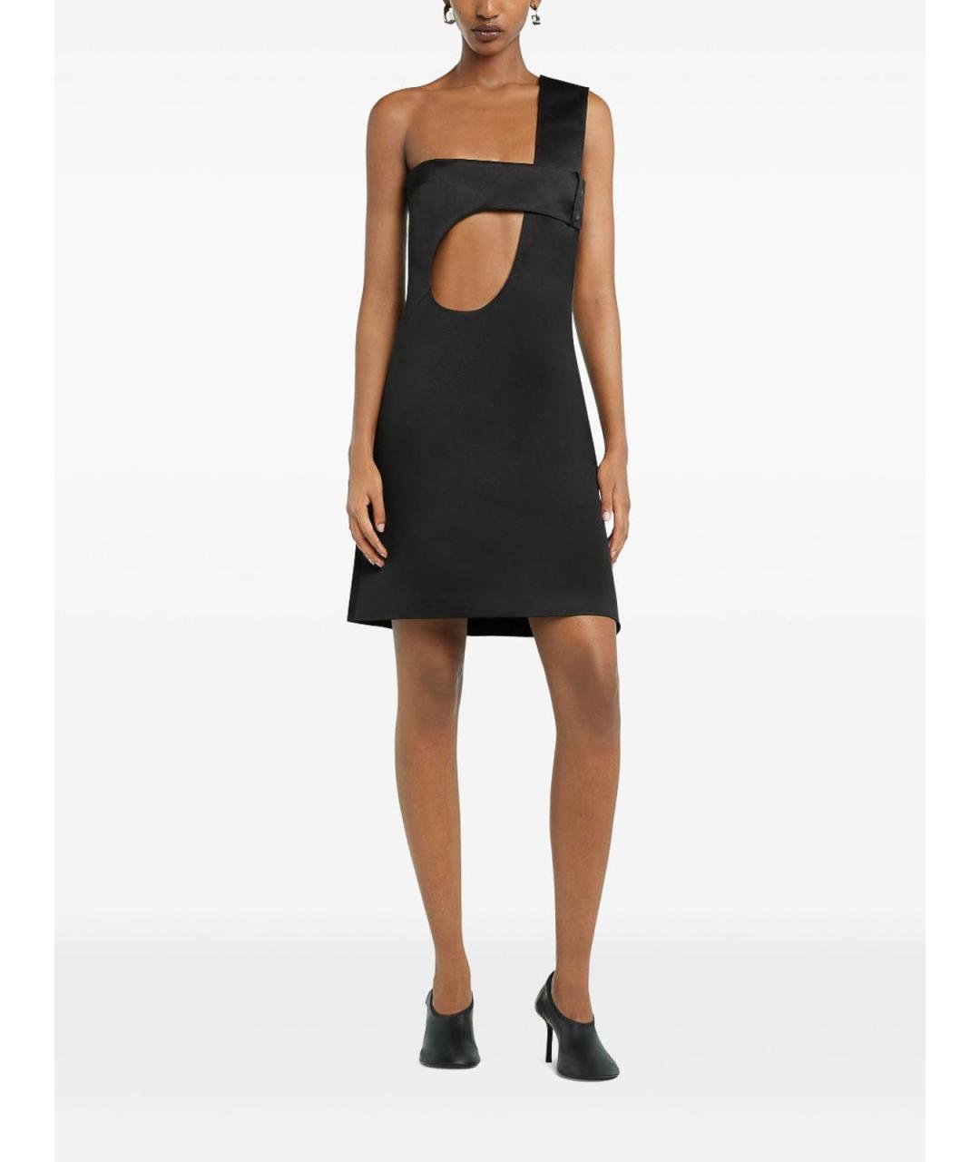 COURREGES Черное полиэстеровое повседневное платье, фото 2