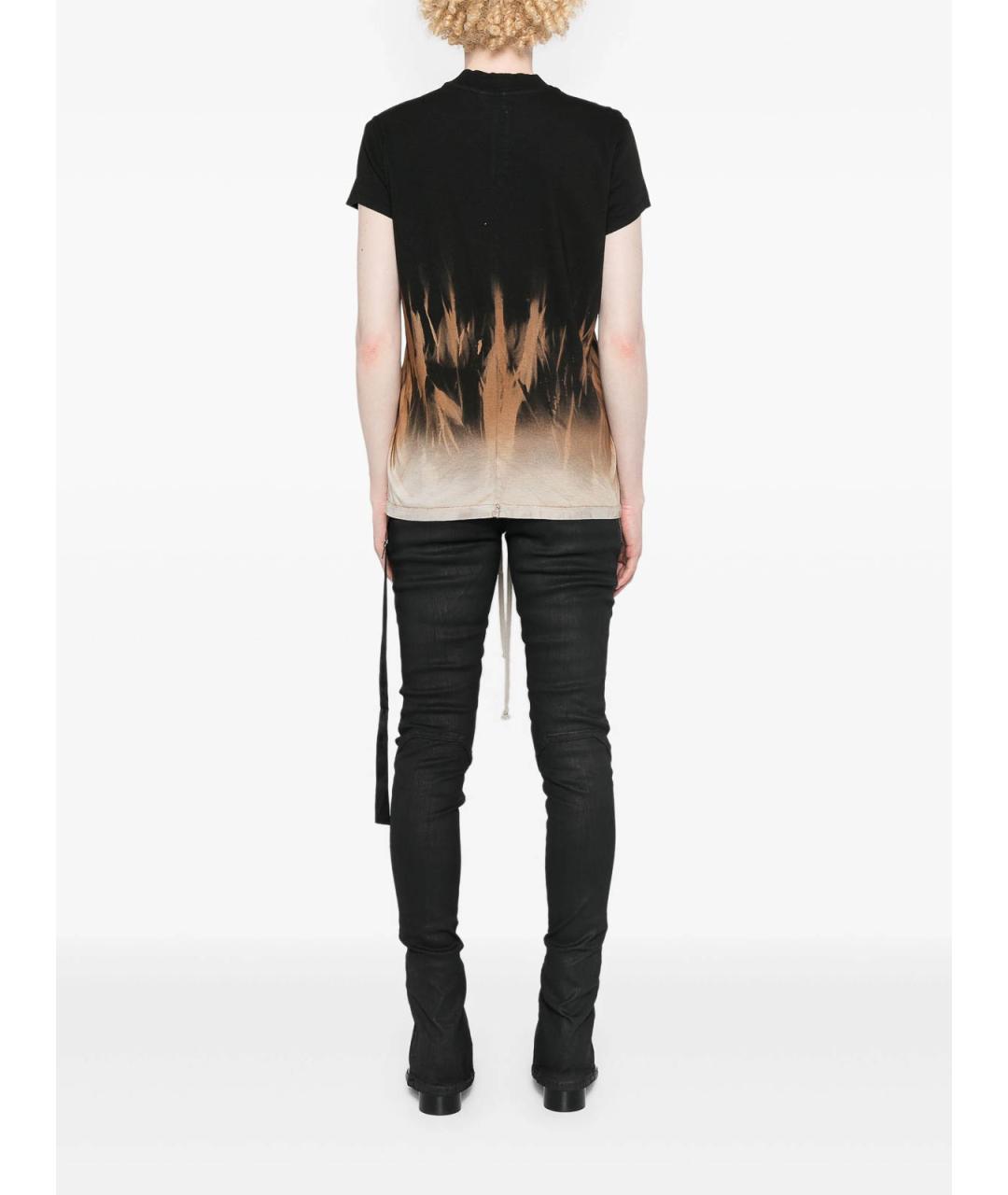 RICK OWENS Черная хлопковая футболка, фото 4