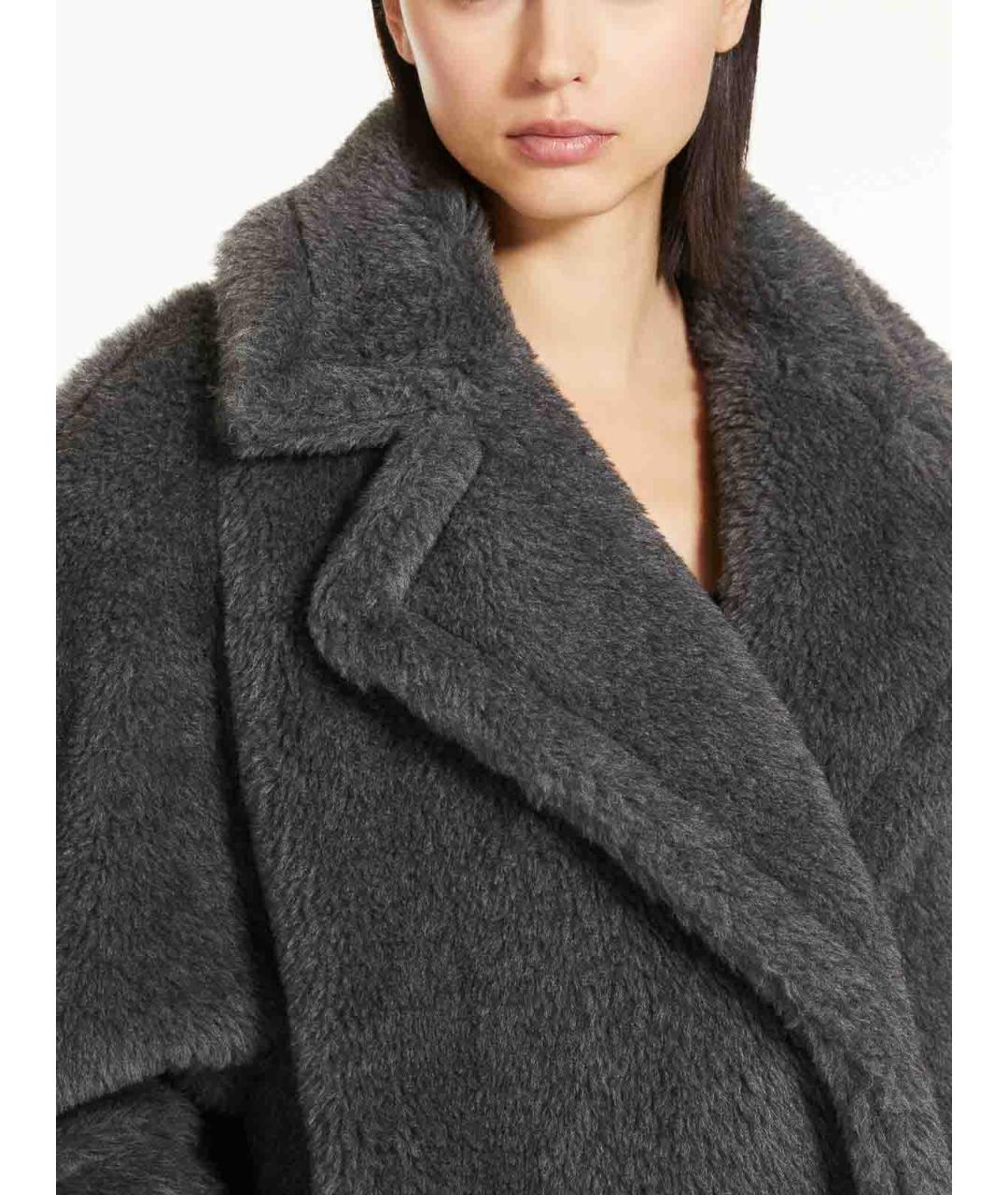 MAX MARA Антрацитовое шерстяное пальто, фото 5