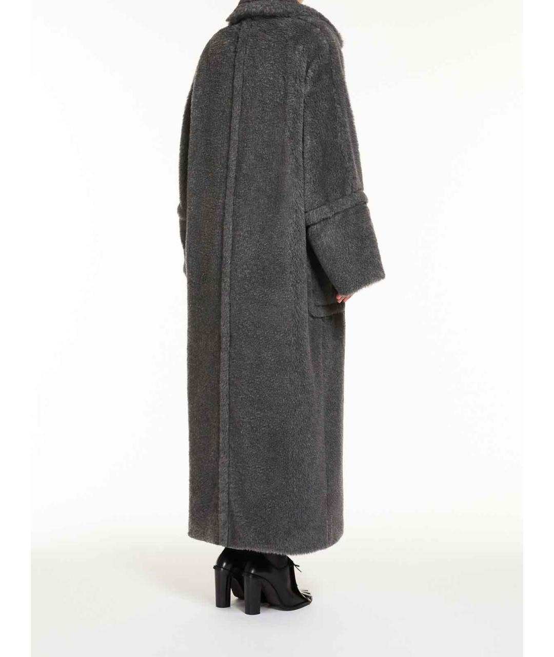 MAX MARA Антрацитовое шерстяное пальто, фото 4