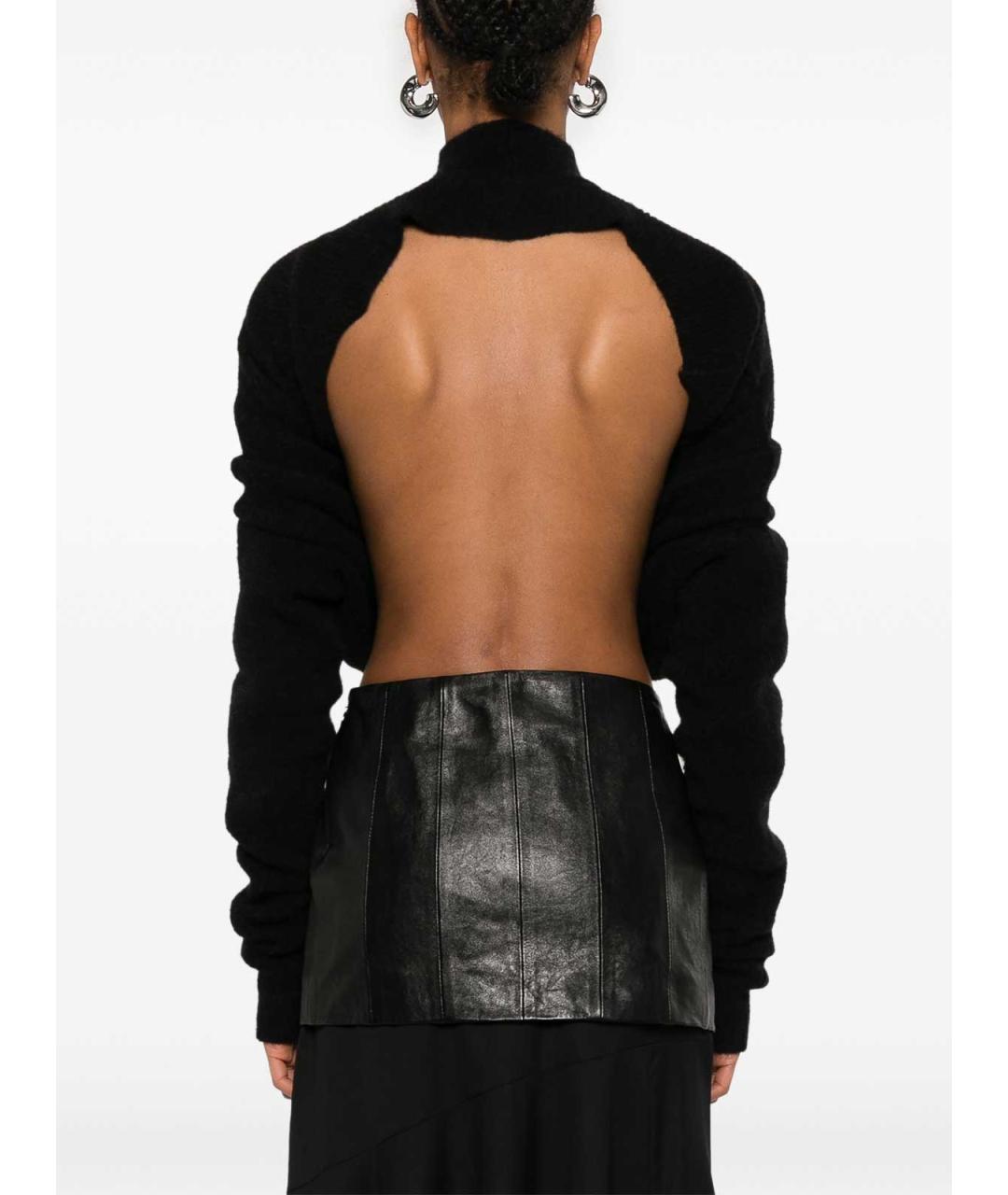 RICK OWENS Черная шерстяная водолазка, фото 4