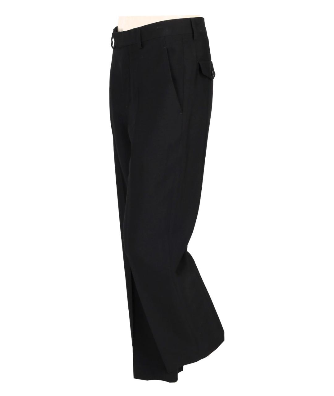 ANN DEMEULEMEESTER Черные вискозные брюки широкие, фото 2
