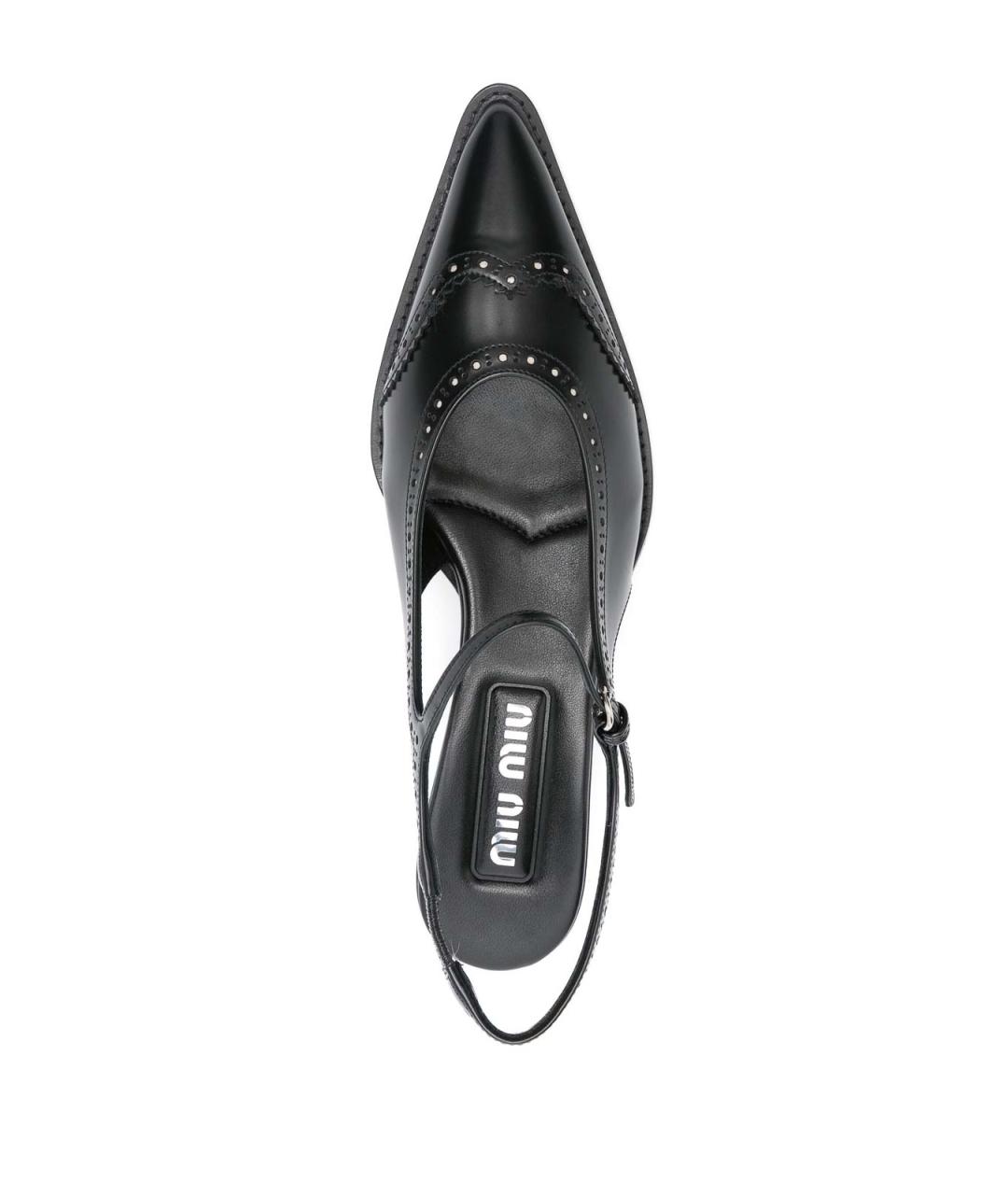 MIU MIU Черные кожаные туфли, фото 4