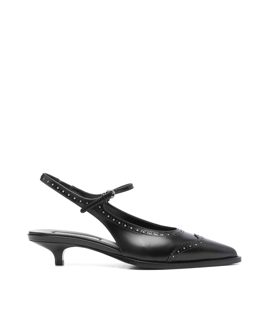 MIU MIU Черные кожаные туфли, фото 1