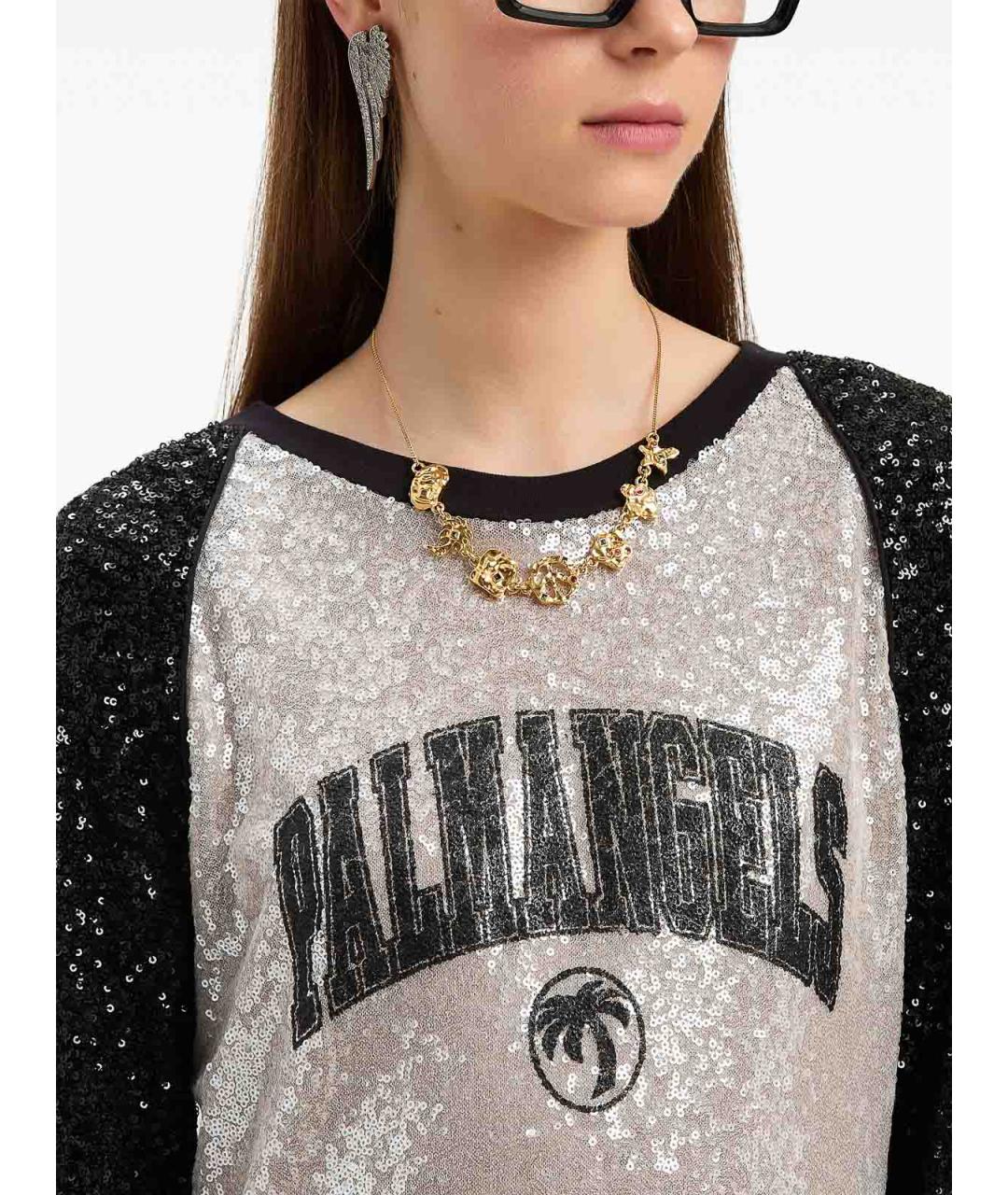 PALM ANGELS Черное полиэстеровое повседневное платье, фото 6