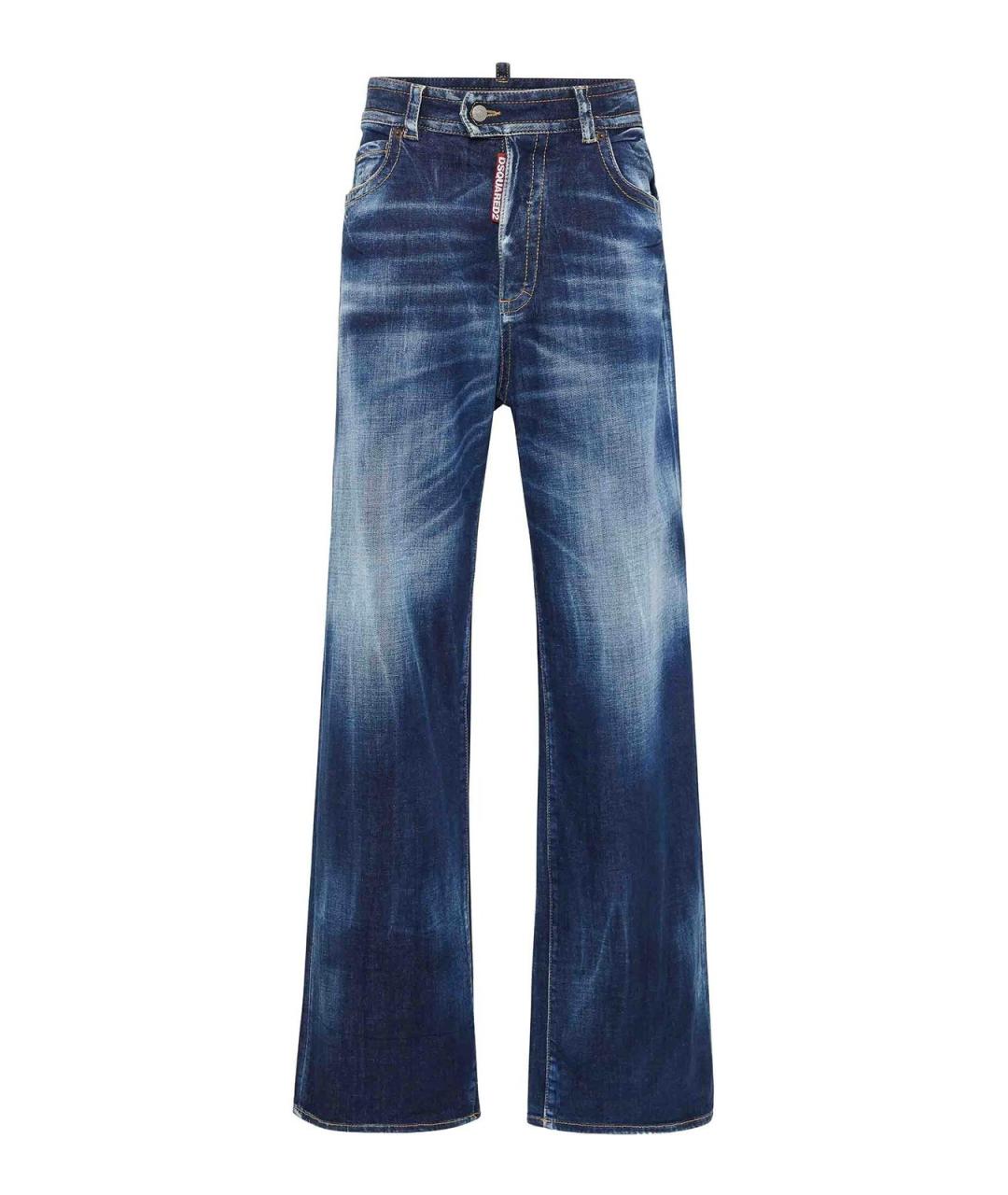 DSQUARED2 Синие хлопко-полиэстеровые джинсы клеш, фото 1
