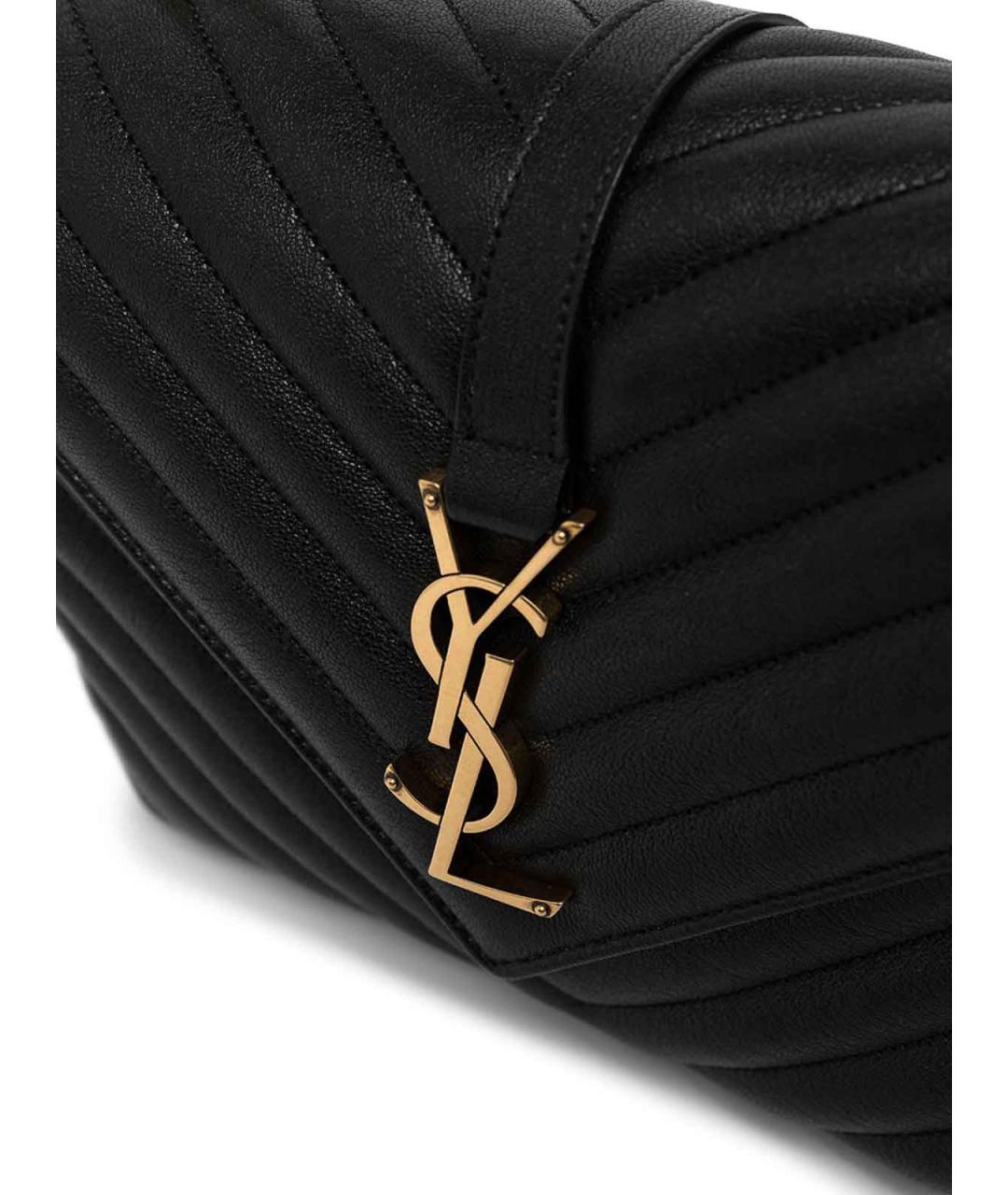 SAINT LAURENT Черная кожаная сумка через плечо, фото 4